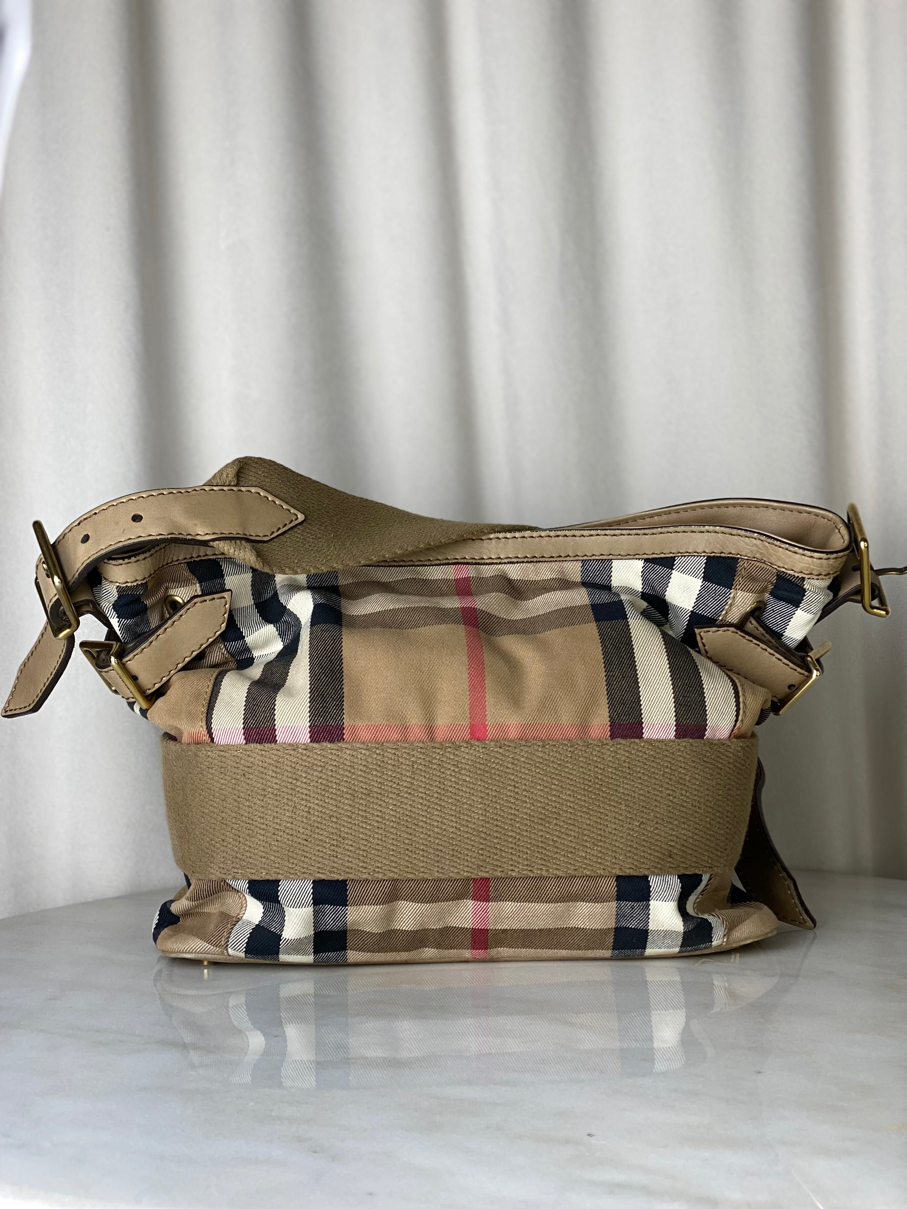Burberry Beige House Check Hobo Bag-handbag-Burberry-The Closet Egypt
