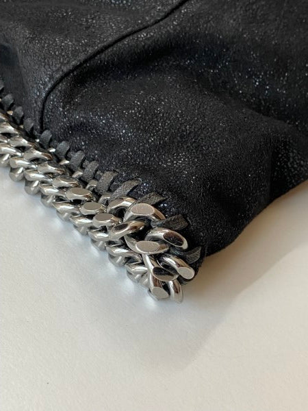 Stella Mccartney Black Shaggy Deer Falabella East West Shopper Tote Chere Bag-handbag-Stella Mccartney-The Closet Egypt