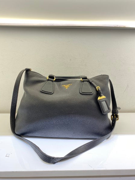 Prada Black Vitello Daino Tote Bag-handbag-Prada-The Closet Egypt