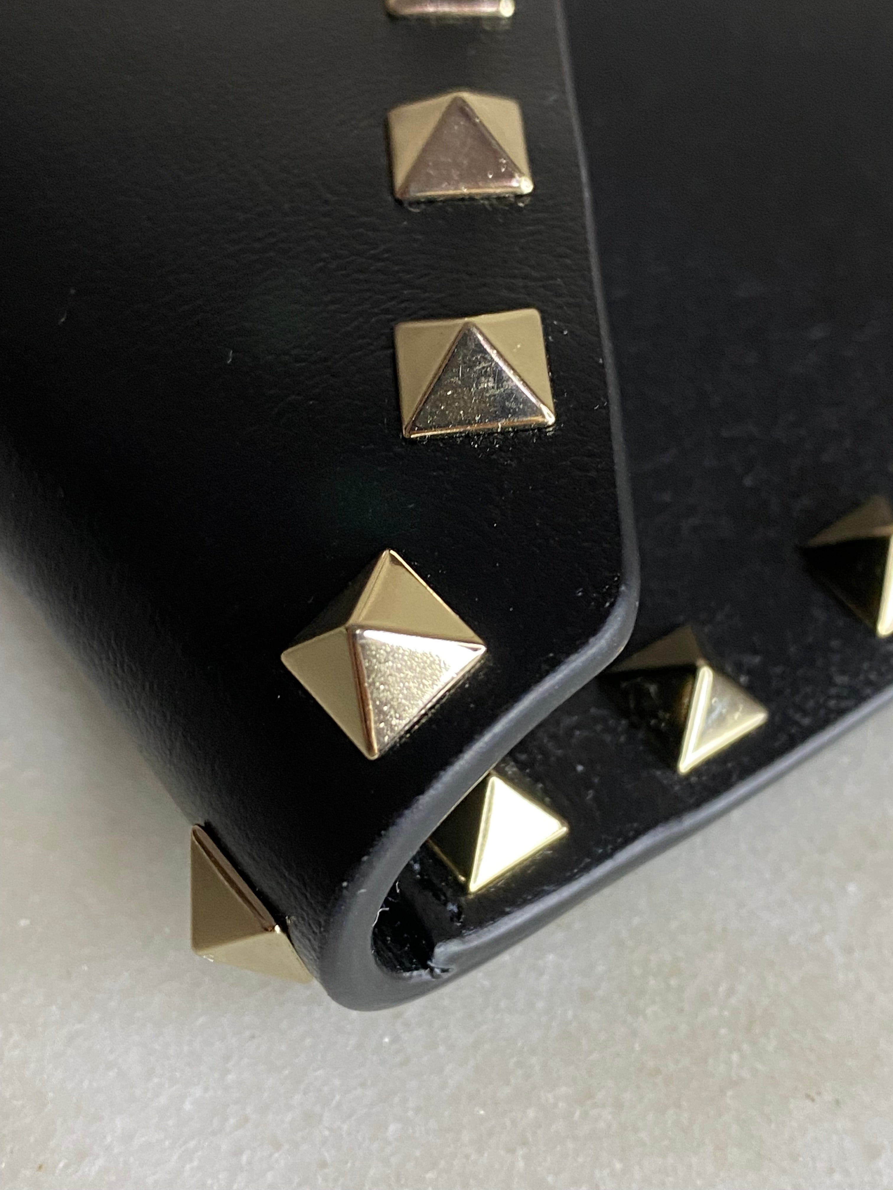 Valentino Black Envelope Studded Clutch