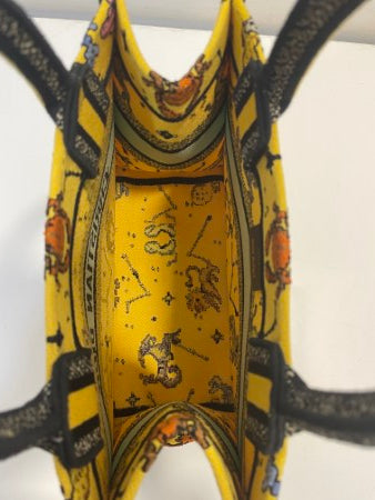 Christian Dior Yellow Embroidery Pixel Zodiac Small Book Bag-handbag-Christian Dior-The Closet Egypt