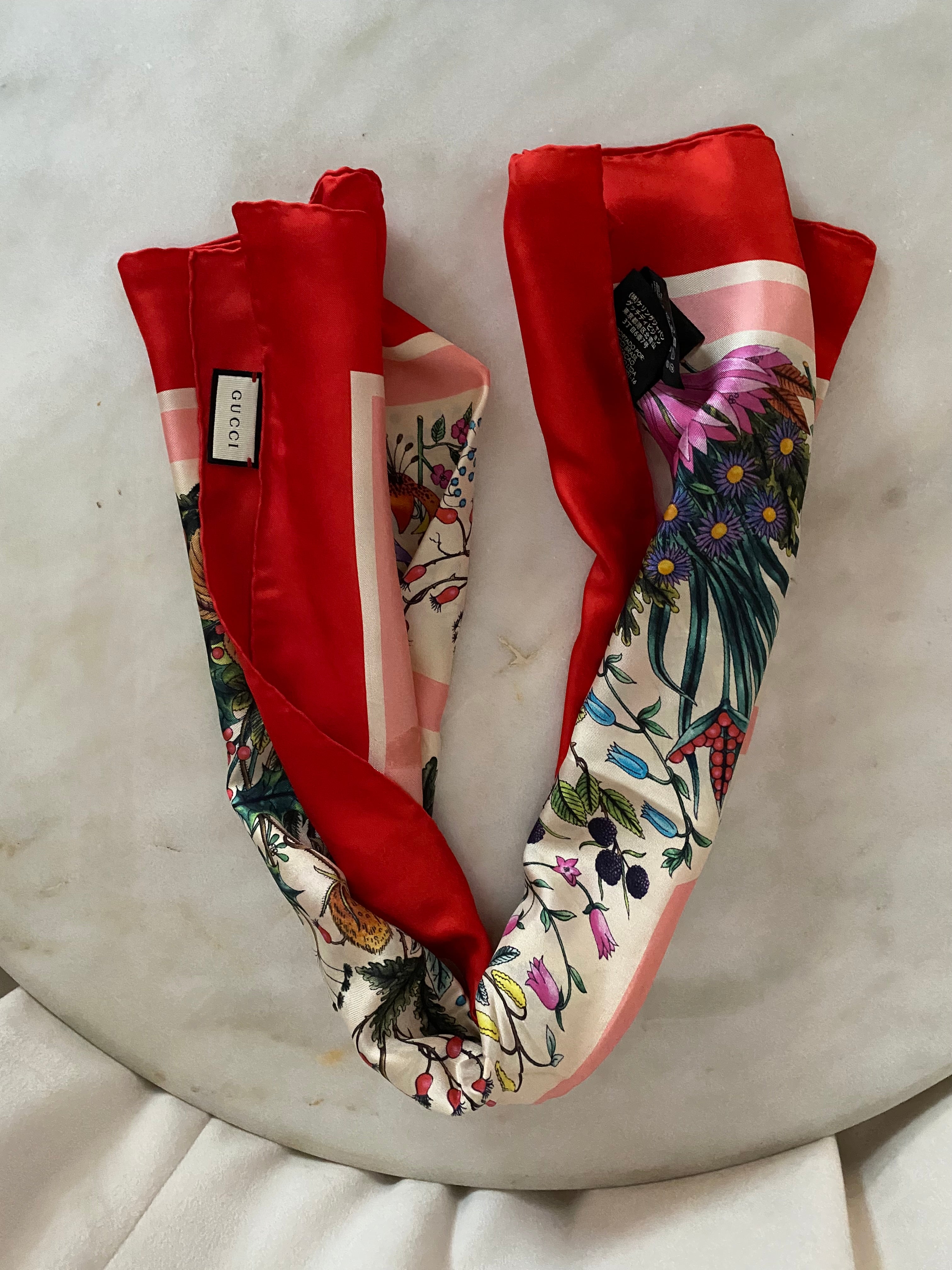 Gucci Bicolor Silk Scarf-Scarf-Gucci-The Closet Egypt