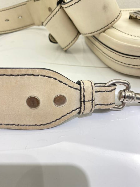 Christian Dior White Mini d'fence Saddle Bag-handbag-Christian Dior-The Closet Egypt