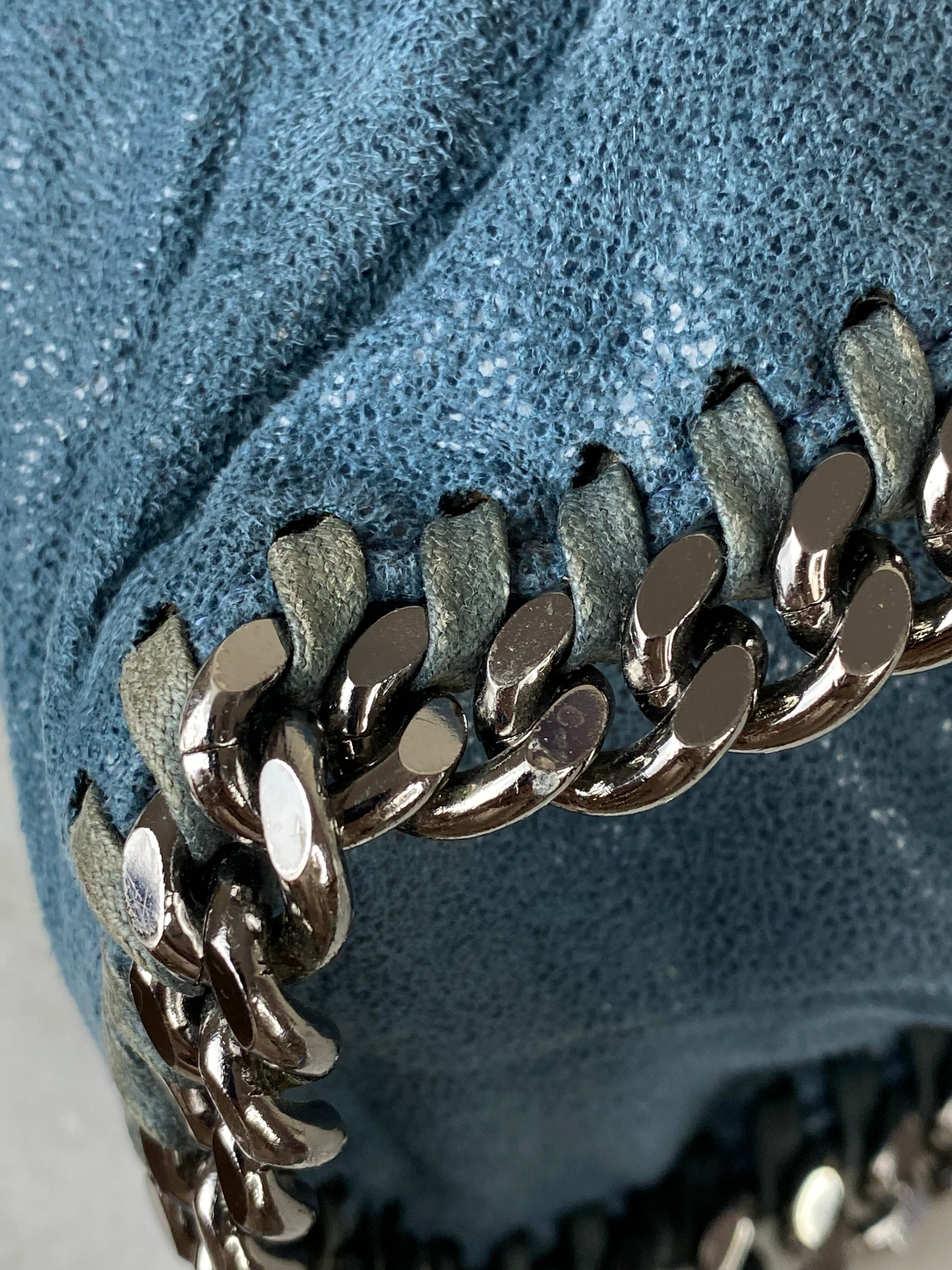 Stella Mccartney Blue Falabella Fold Over Tote Bag-handbag-Stella Mccartney-The Closet Egypt