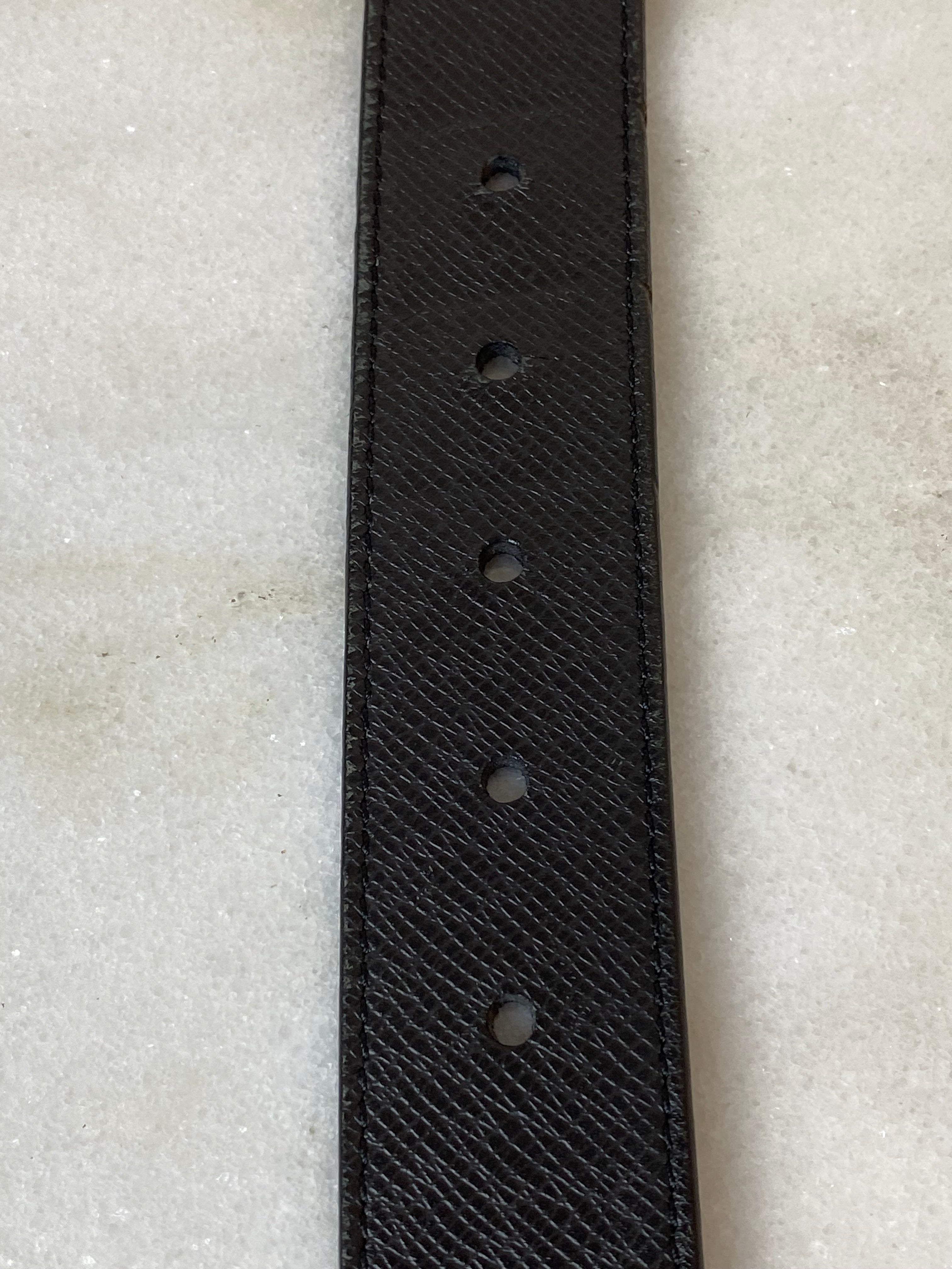 Louis Vuitton Black Pont Neuf black leather Belt-Belt-Louis Vuitton-The Closet Egypt