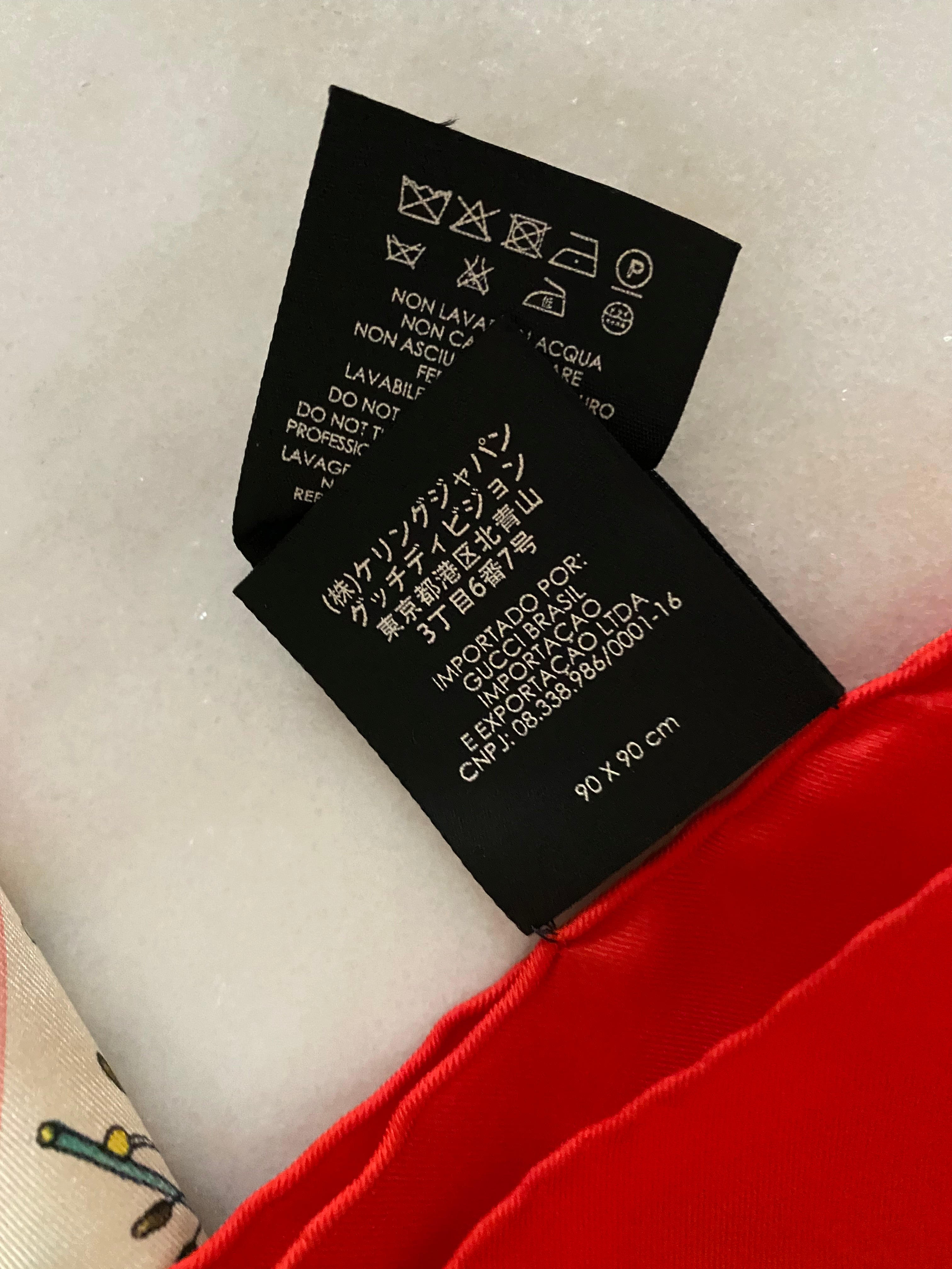 Gucci Bicolor Silk Scarf-Scarf-Gucci-The Closet Egypt