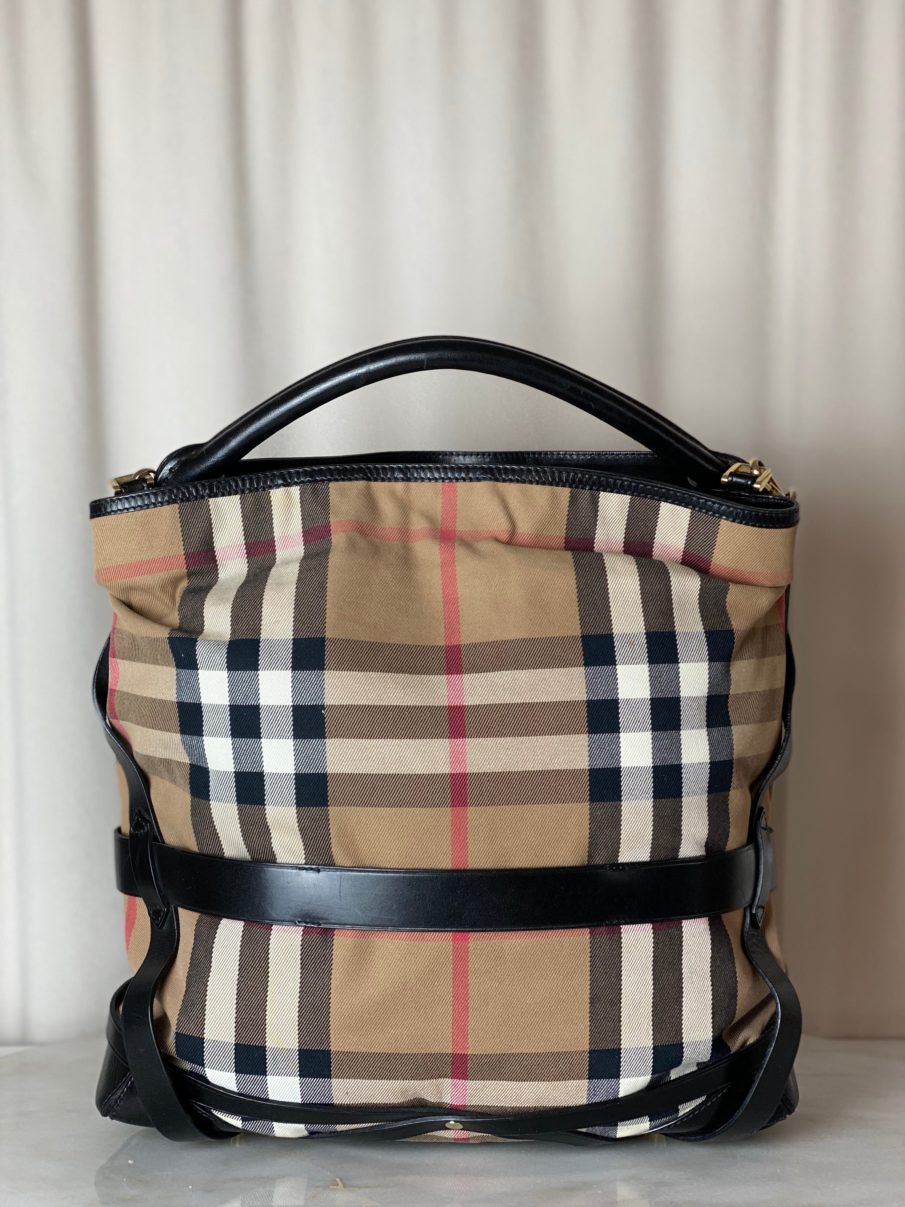 Burberry Black Bridle House Check Tote Bag-handbag-Burberry-The Closet Egypt