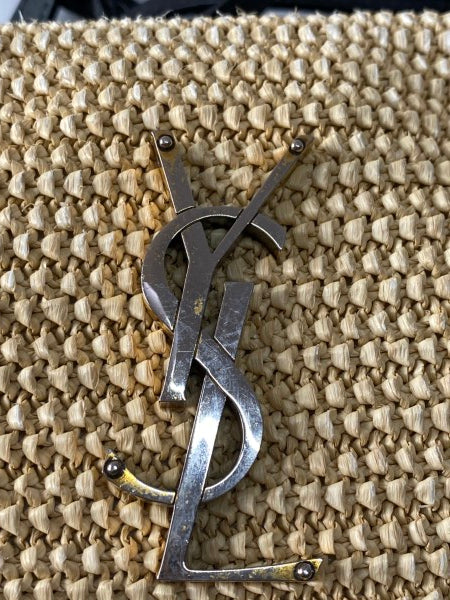 YSL Bicolor Raffia Lou Camera Bag-handbag-YSL-The Closet Egypt