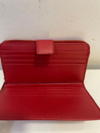 Prada Red Long Wallet-wallet-Prada-The Closet Egypt