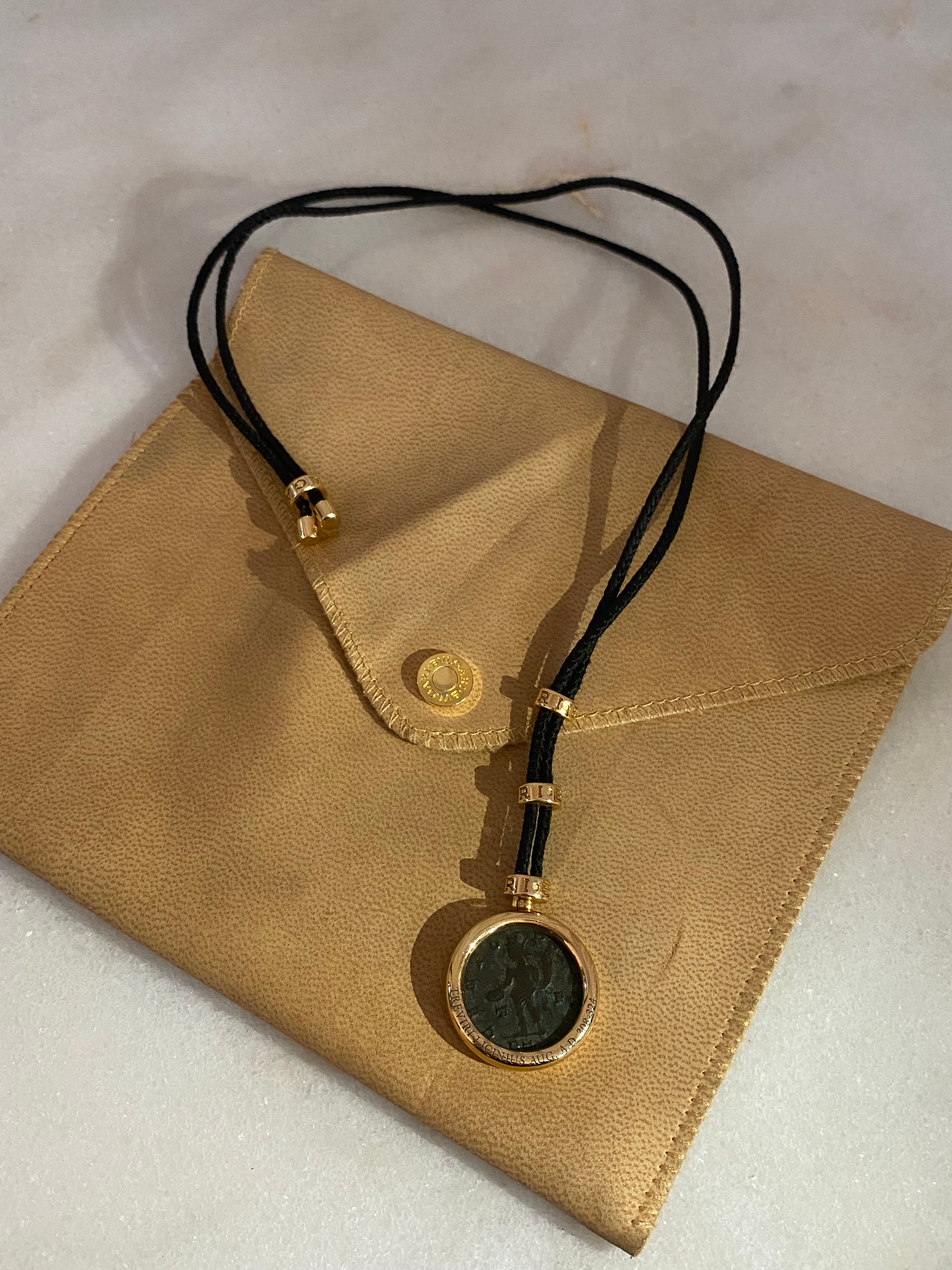 Bvlgari 18K Yellow Gold Monete Coin Necklace-Necklaces-Bvlgari-The Closet Egypt