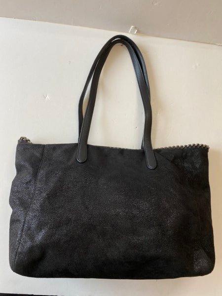 Stella Mccartney Black Shaggy Deer Falabella East West Shopper Tote Chere Bag-handbag-Stella Mccartney-The Closet Egypt