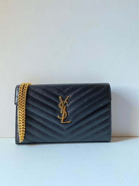 YSL Black Envelope WOC-Wallet Chain-YSL-The Closet Egypt