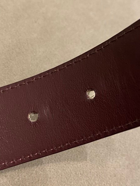 Dolce & Gabbana Burgundy DG Crystal Belt 36-Belt-Dolce & Gabbana-The Closet Egypt