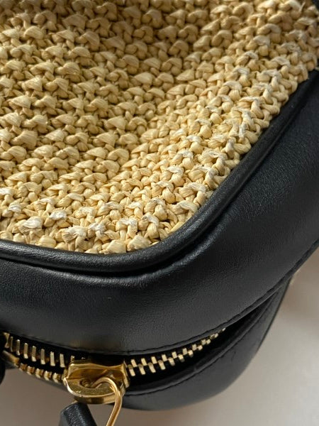 YSL Bicolor Raffia Lou Camera Bag-handbag-YSL-The Closet Egypt