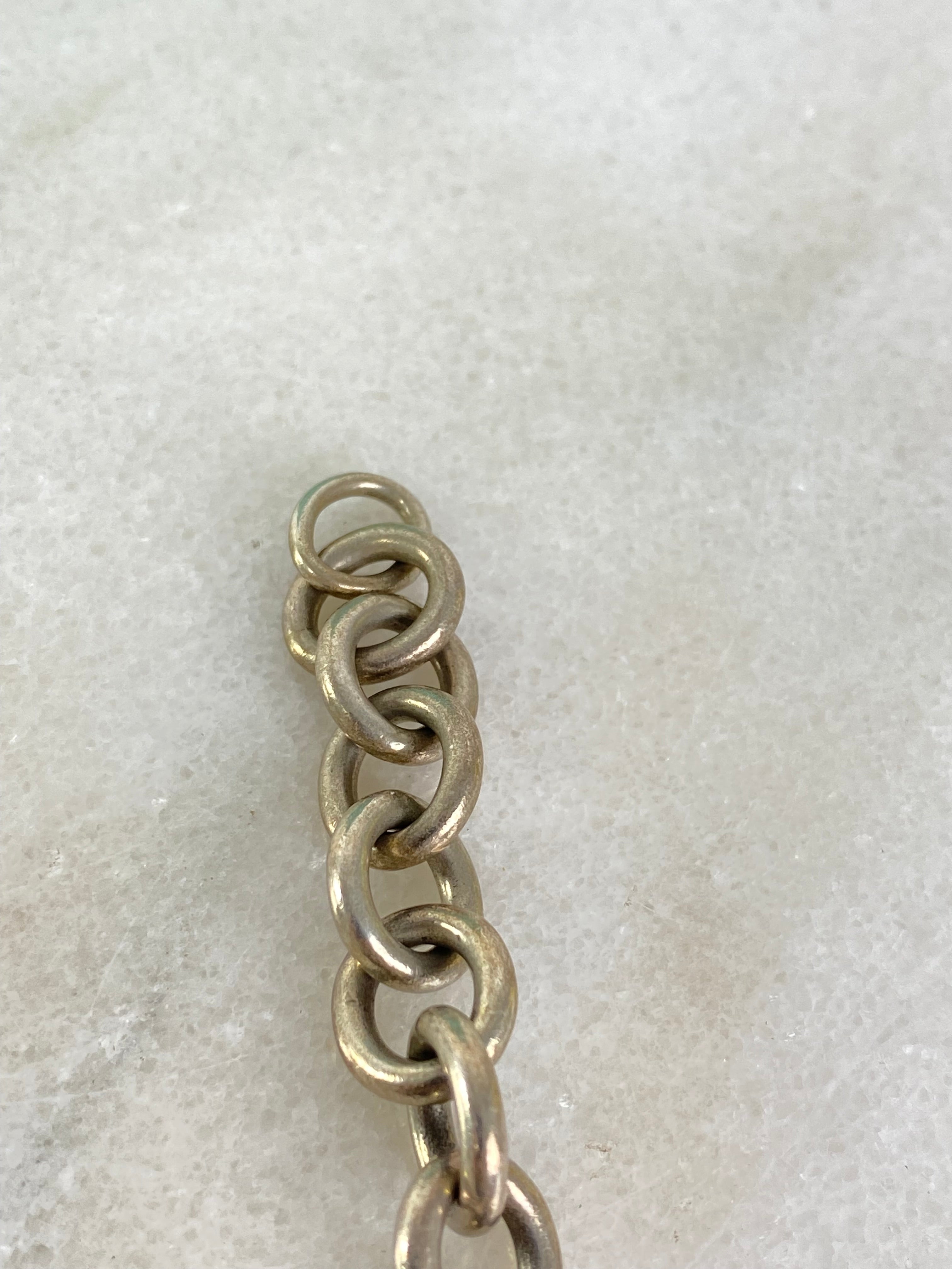 Tiffany & Co Silver Round Pendant Bracelet