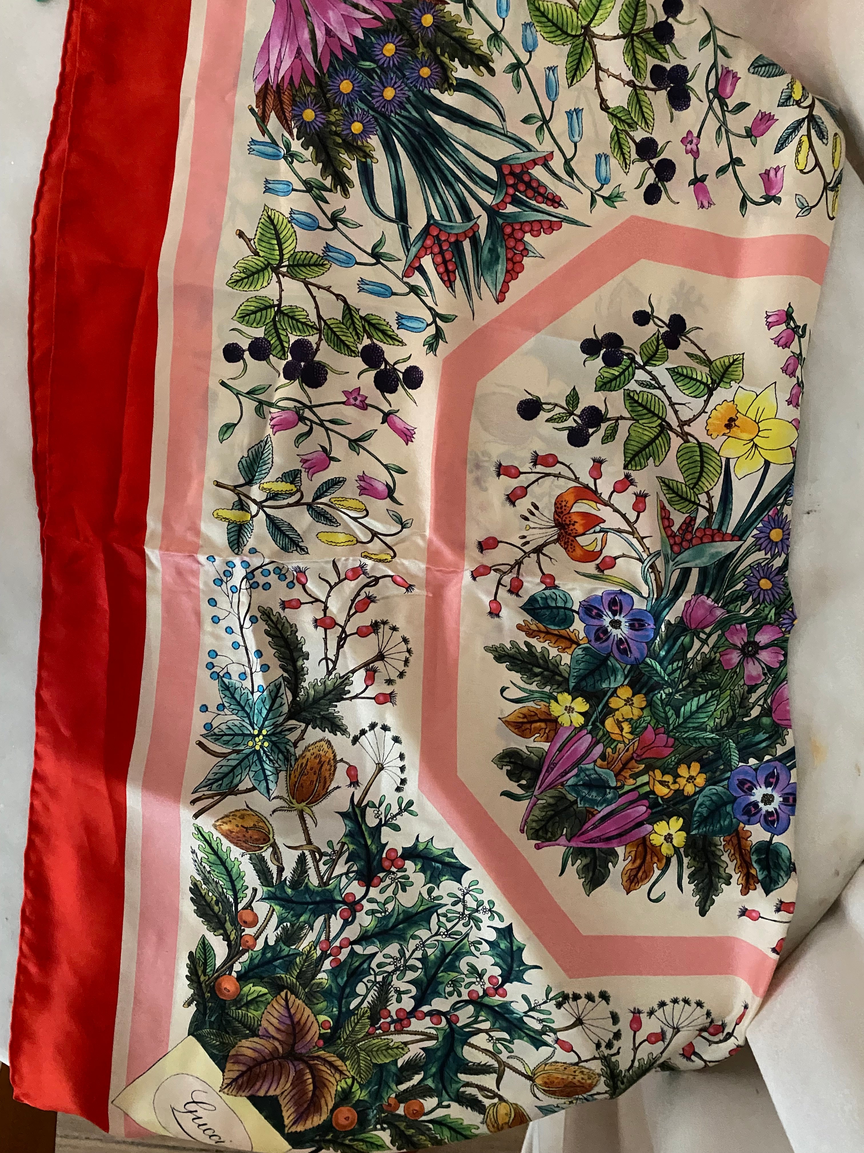 Gucci Bicolor Silk Scarf-Scarf-Gucci-The Closet Egypt