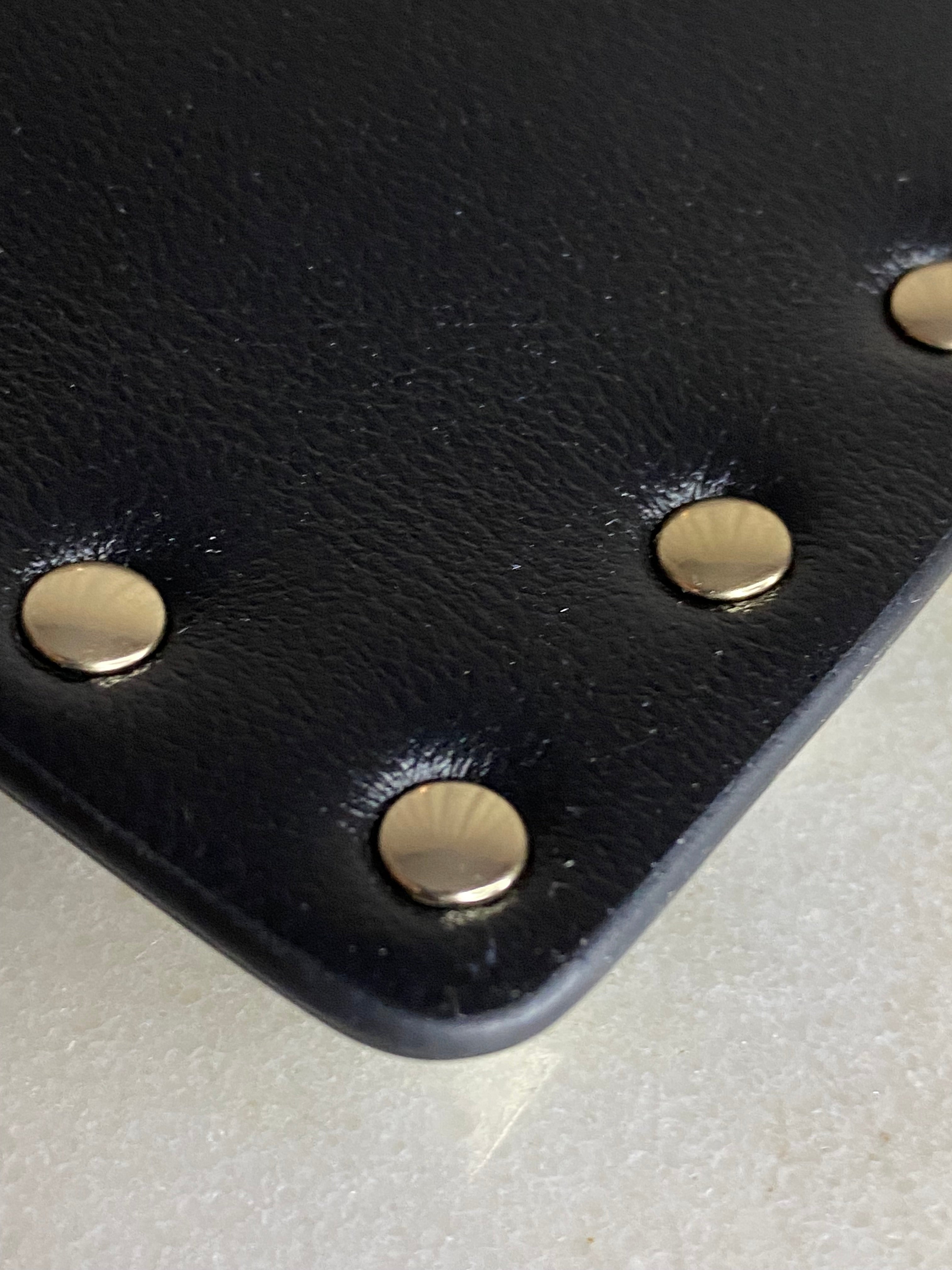 Valentino Black Envelope Studded Clutch