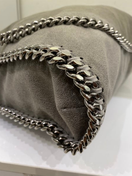 Stella Mccartney Grey Falabella Medium Three Chain Bag-handbag-Stella Mccartney-The Closet Egypt