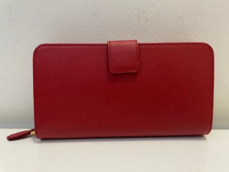 Prada Red Long Wallet-wallet-Prada-The Closet Egypt