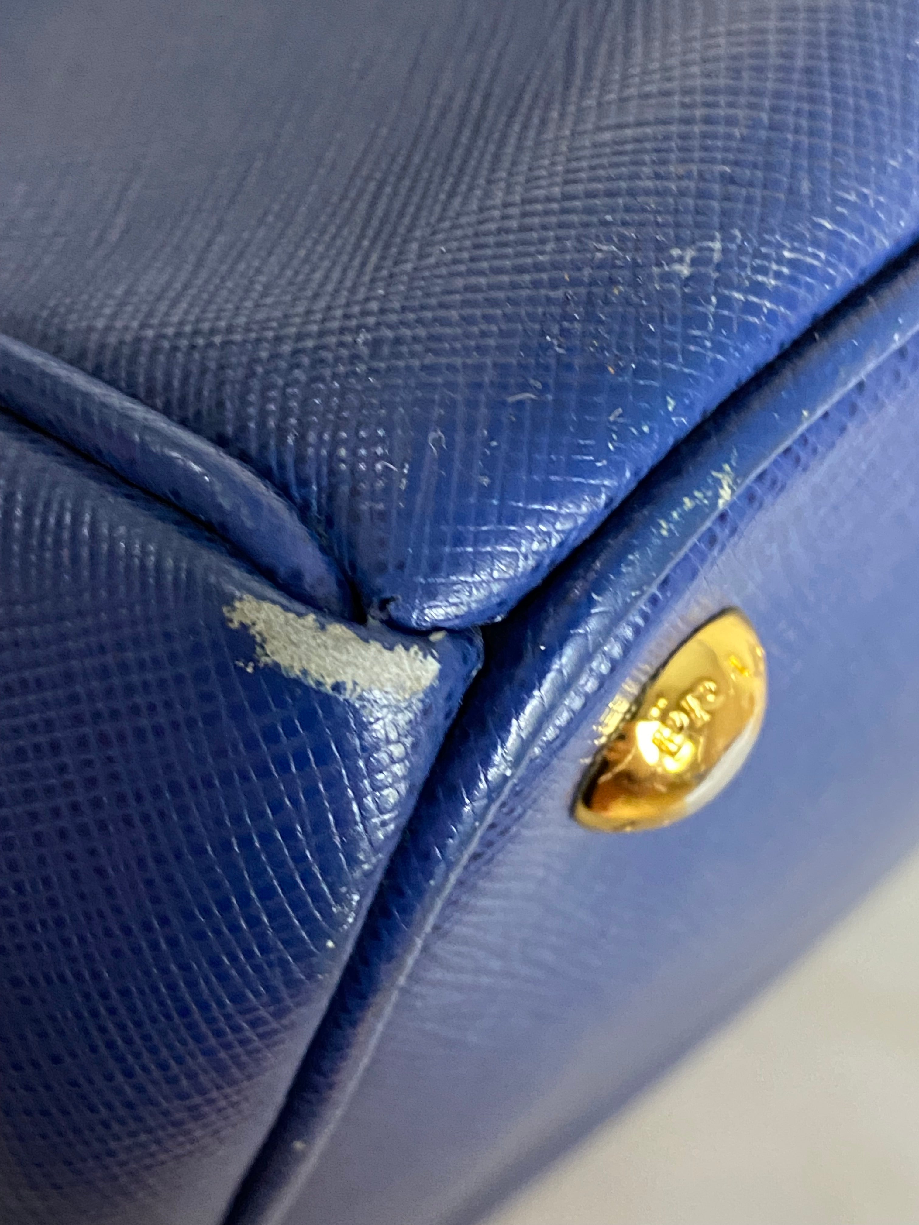 Prada Blue 2 Zip Tote Bag