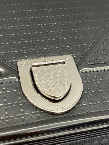 Christian Dior Mettalic Grey Diorama Micro Cannage Flap Medium Bag-handbag-Christian Dior-The Closet Egypt