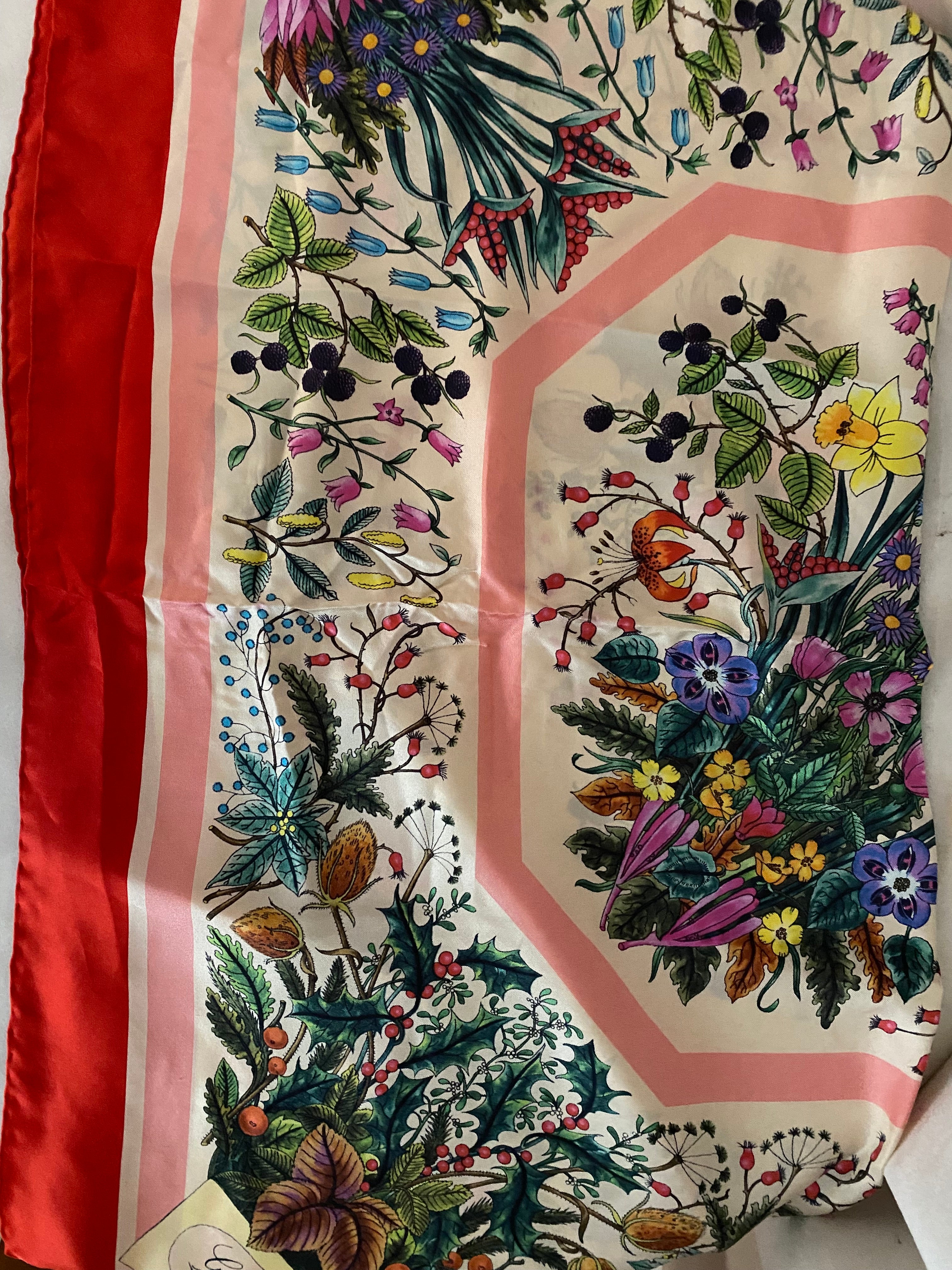 Gucci Bicolor Silk Scarf-Scarf-Gucci-The Closet Egypt