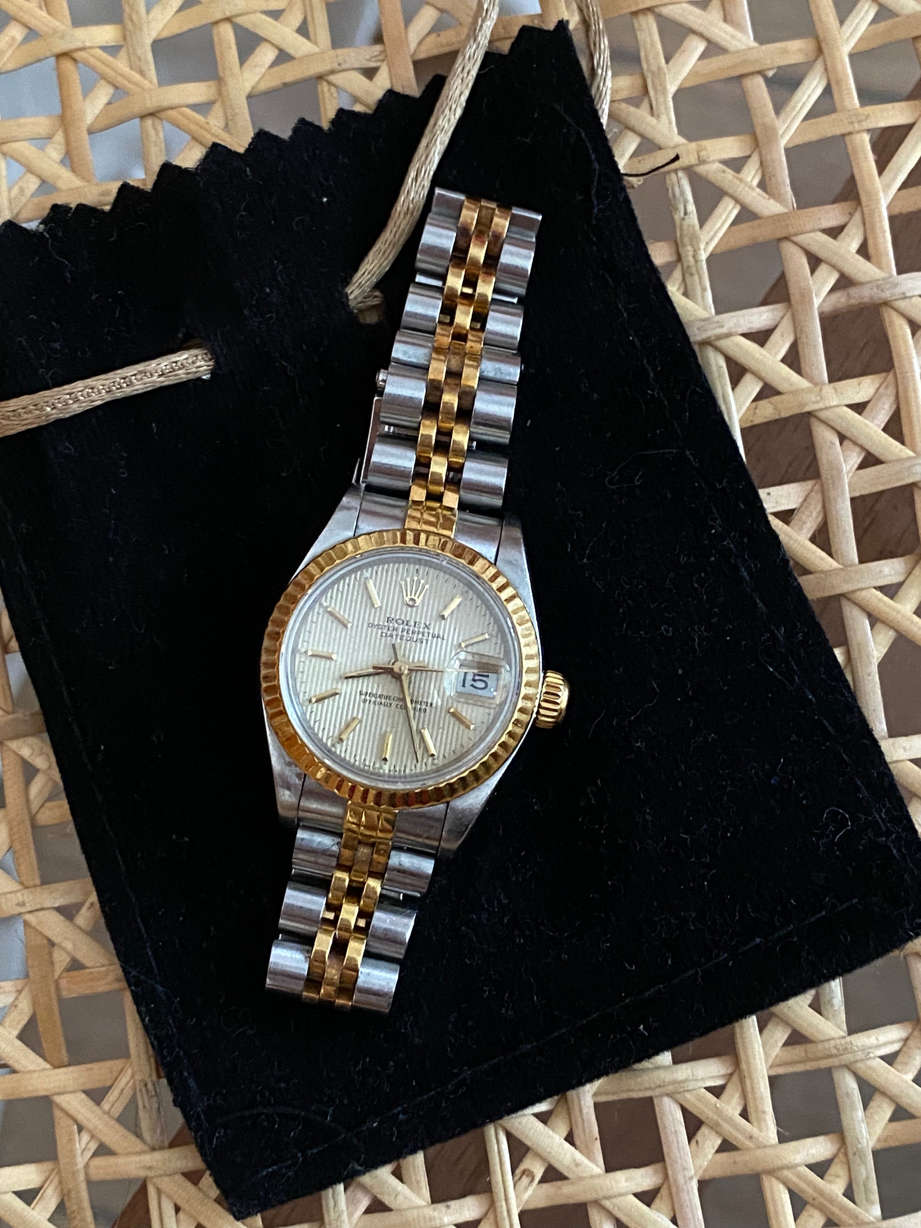 Rolex 18K Yellow Gold Stainless Steel Oyster Perpetual Datejust 26mm Watch-Watch-Rolex-The Closet Egypt