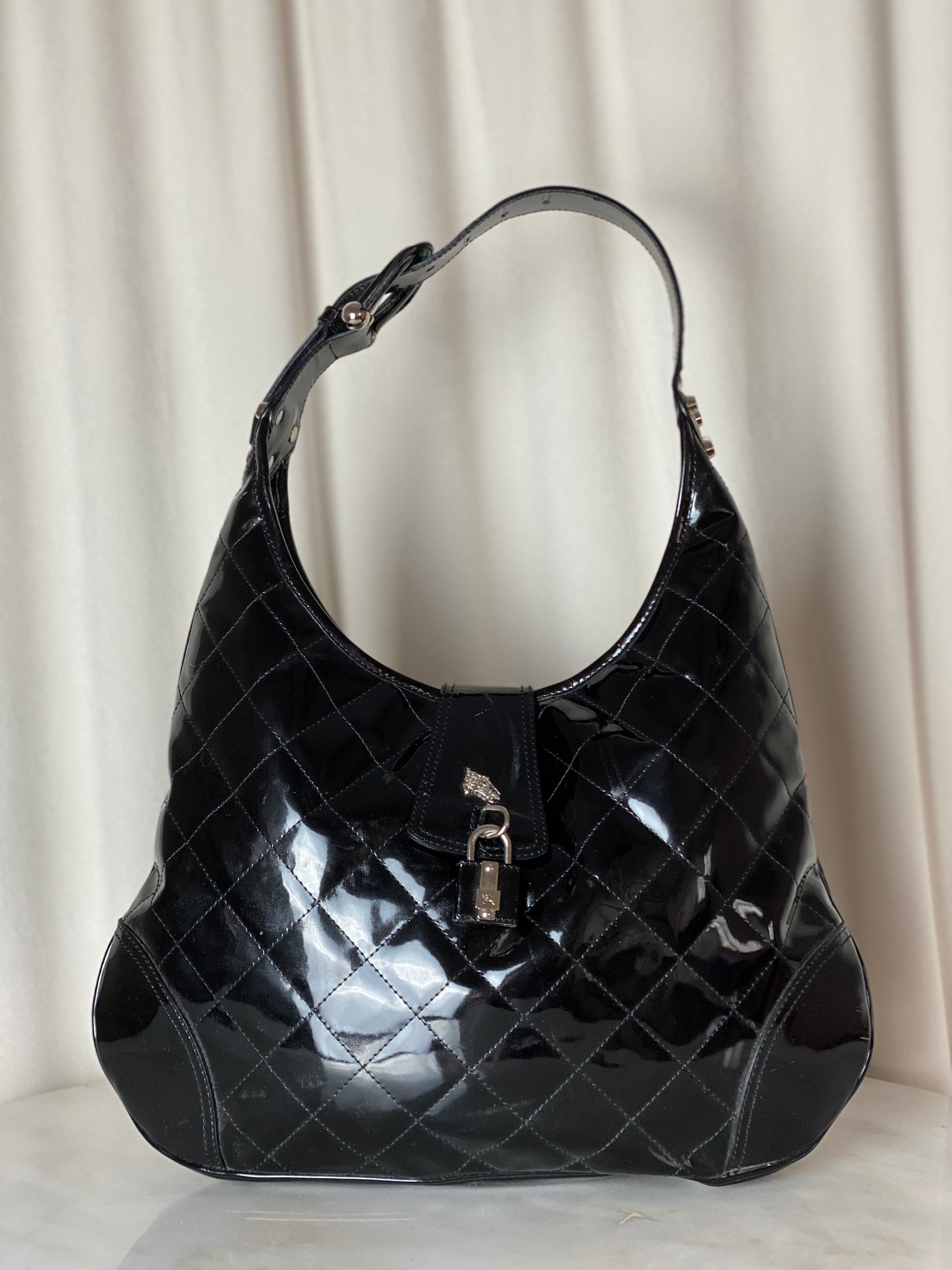 Burberry Black Vernis Hobo Bag-handbag-Burberry-The Closet Egypt