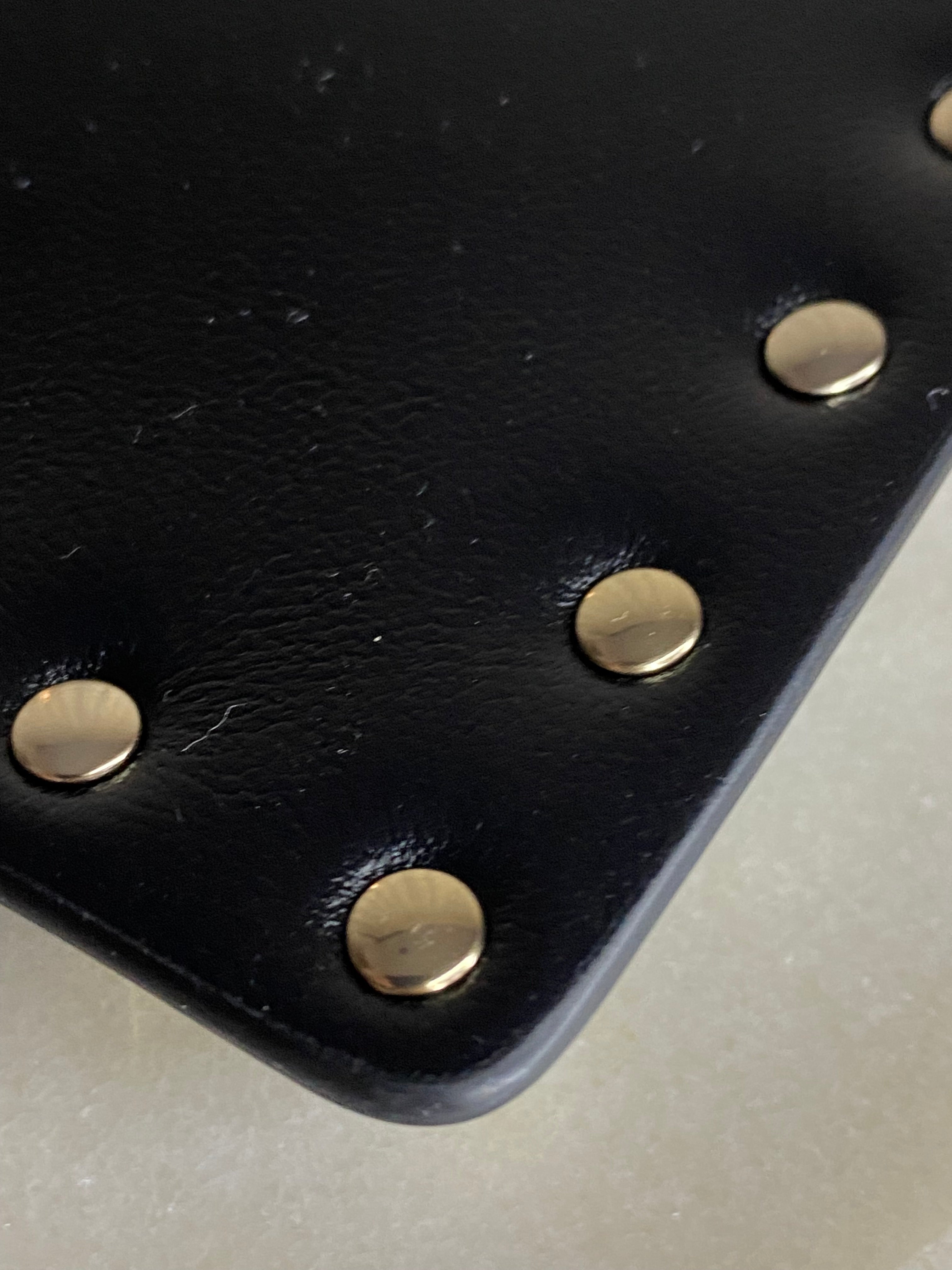 Valentino Black Envelope Studded Clutch