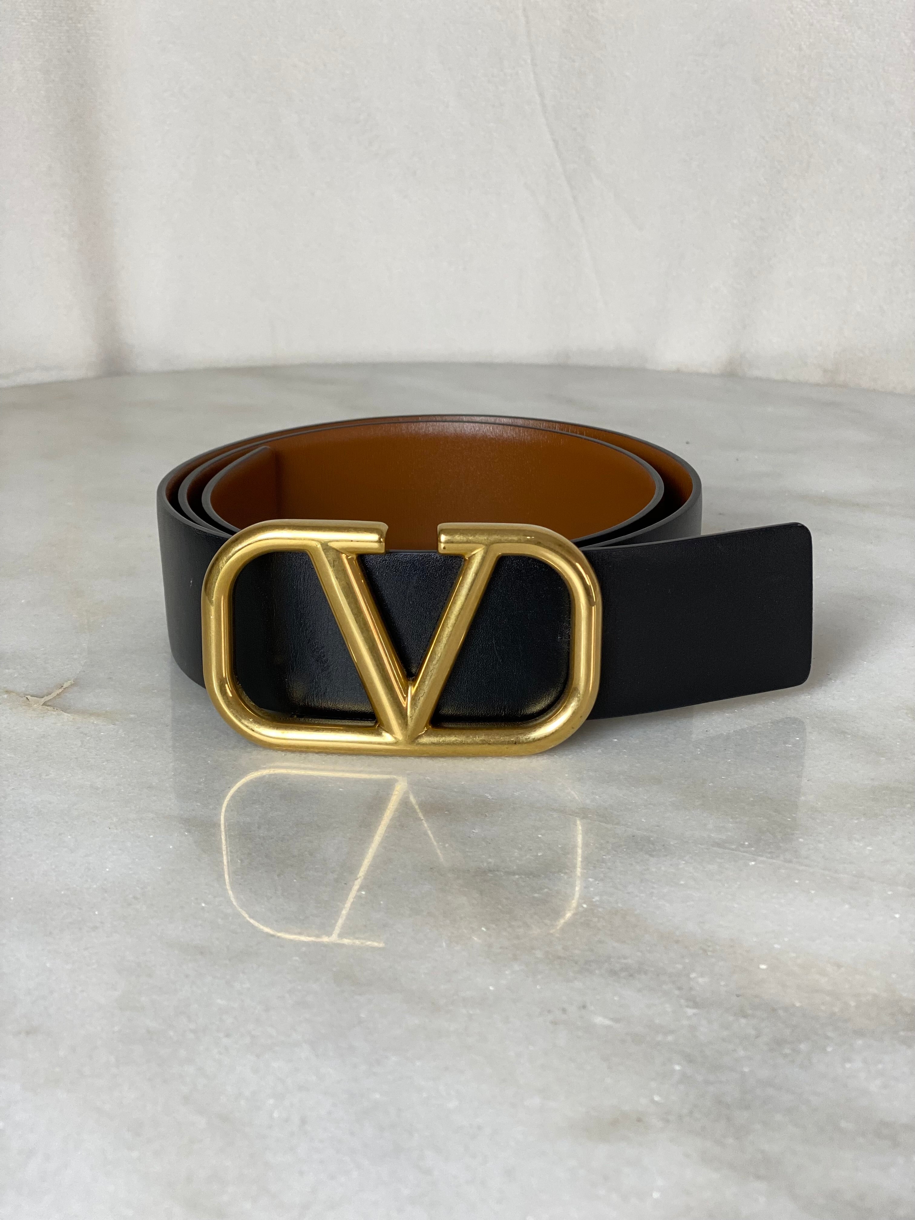 Valentino Black Belt 40-Belt-Valentino-The Closet Egypt