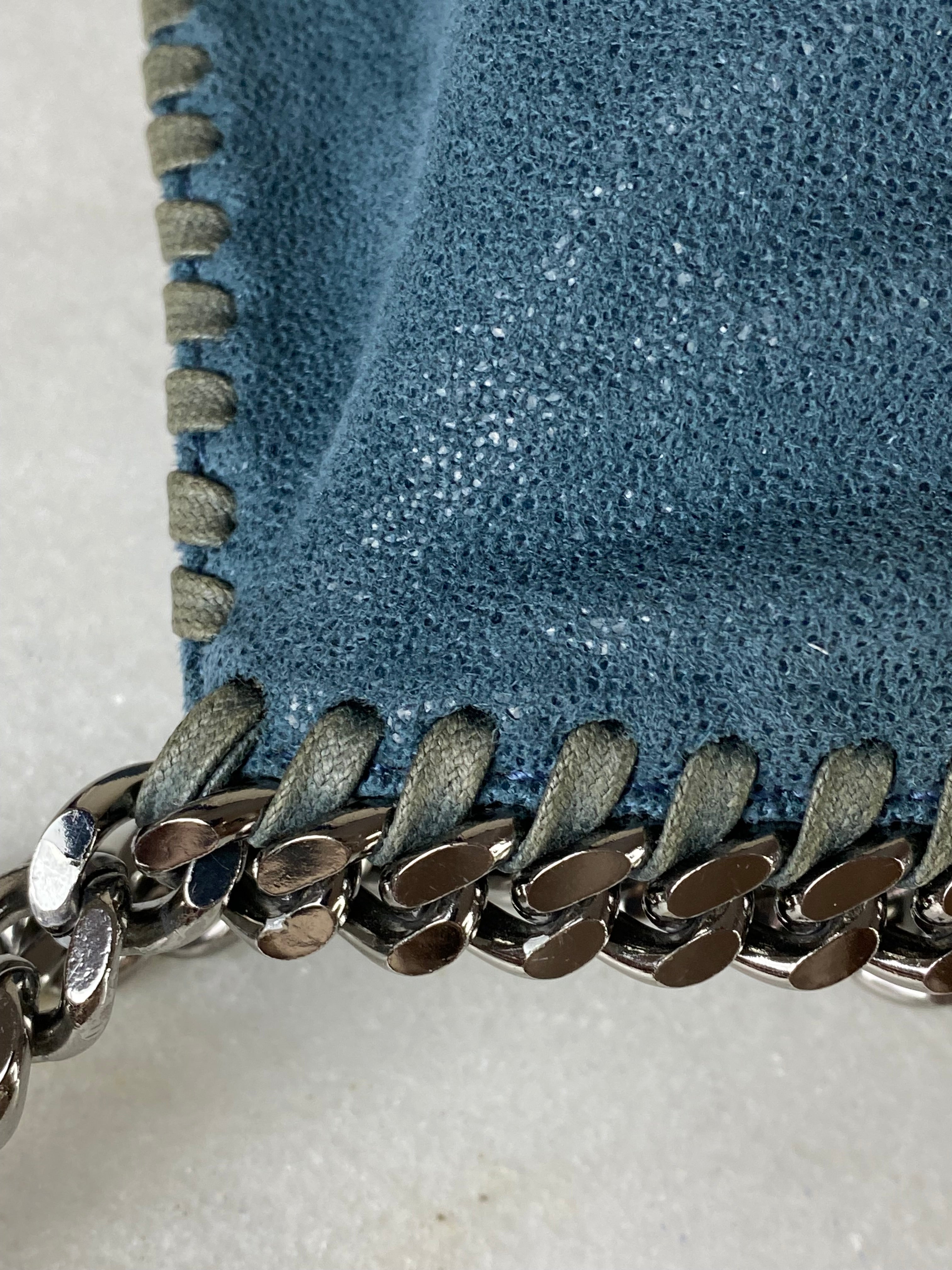Stella Mccartney Blue Falabella Fold Over Tote Bag-handbag-Stella Mccartney-The Closet Egypt