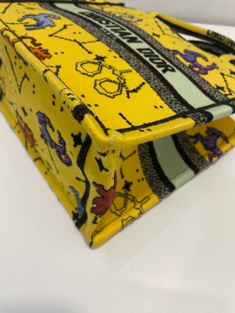 Christian Dior Yellow Embroidery Pixel Zodiac Small Book Bag-handbag-Christian Dior-The Closet Egypt