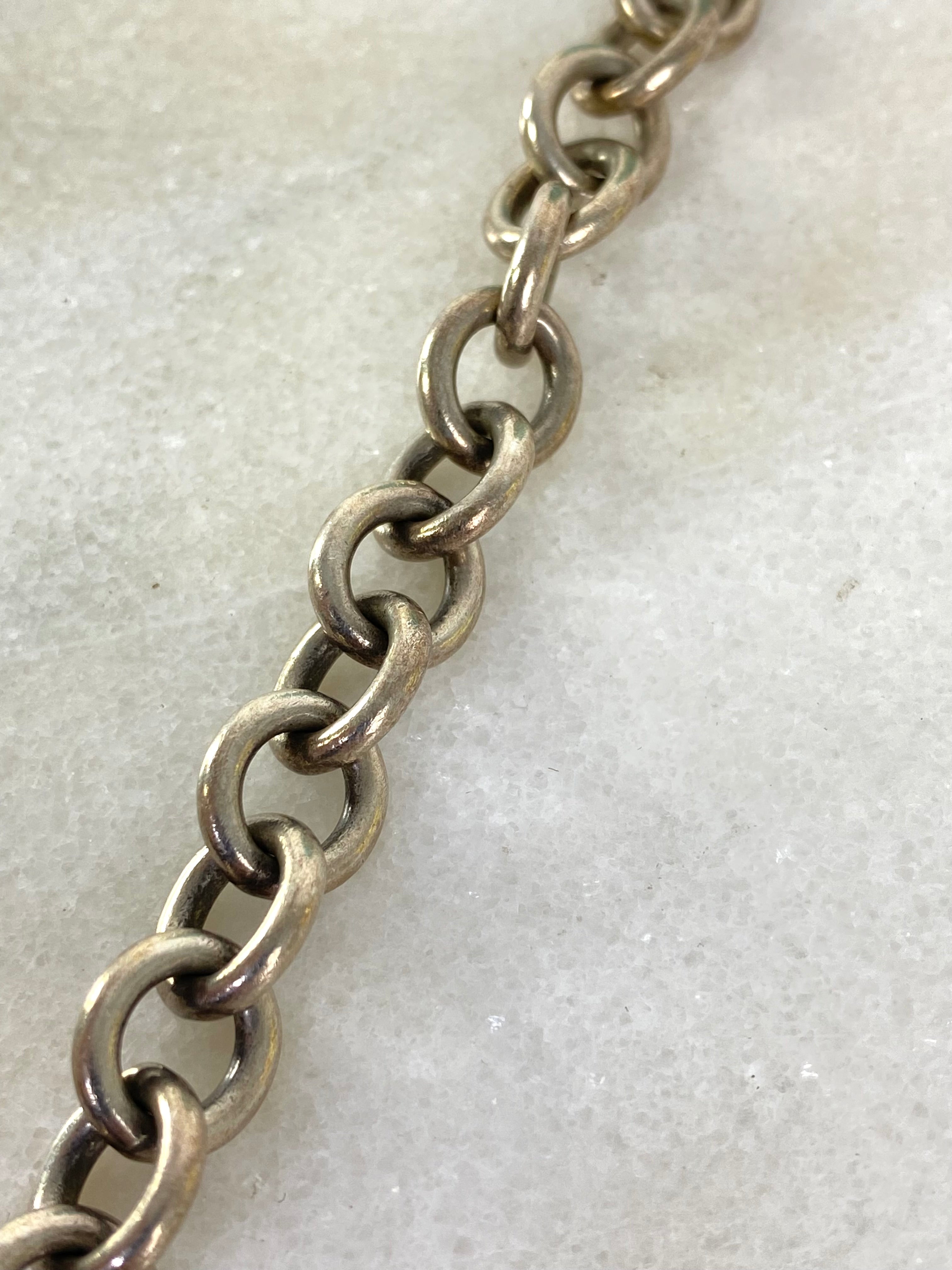 Tiffany & Co Silver Round Pendant Bracelet