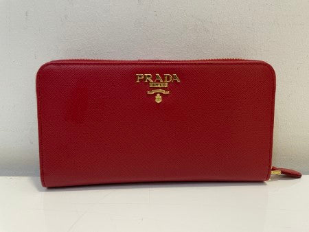Prada Red Long Wallet-wallet-Prada-The Closet Egypt