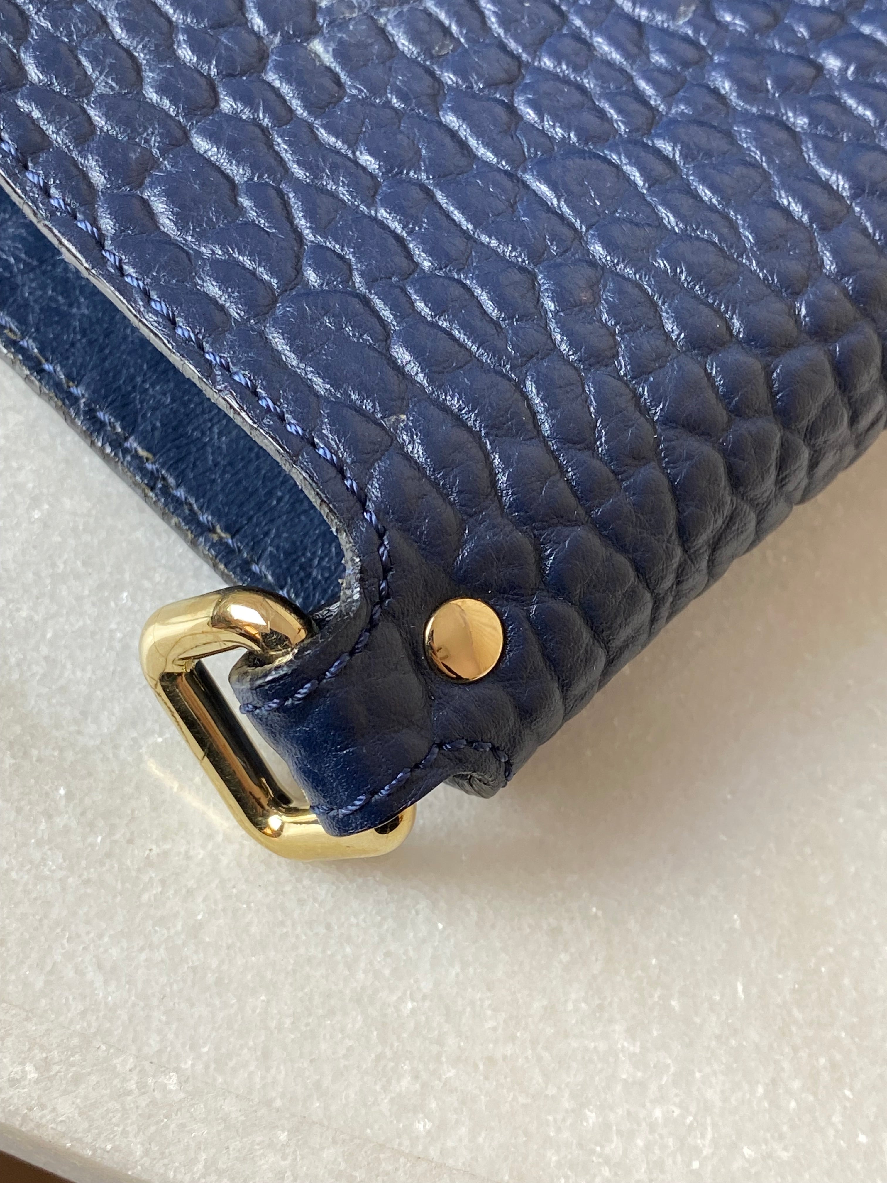 Burberry Blue Embossed Check Canterbury Tote Bag-handbag-Burberry-The Closet Egypt