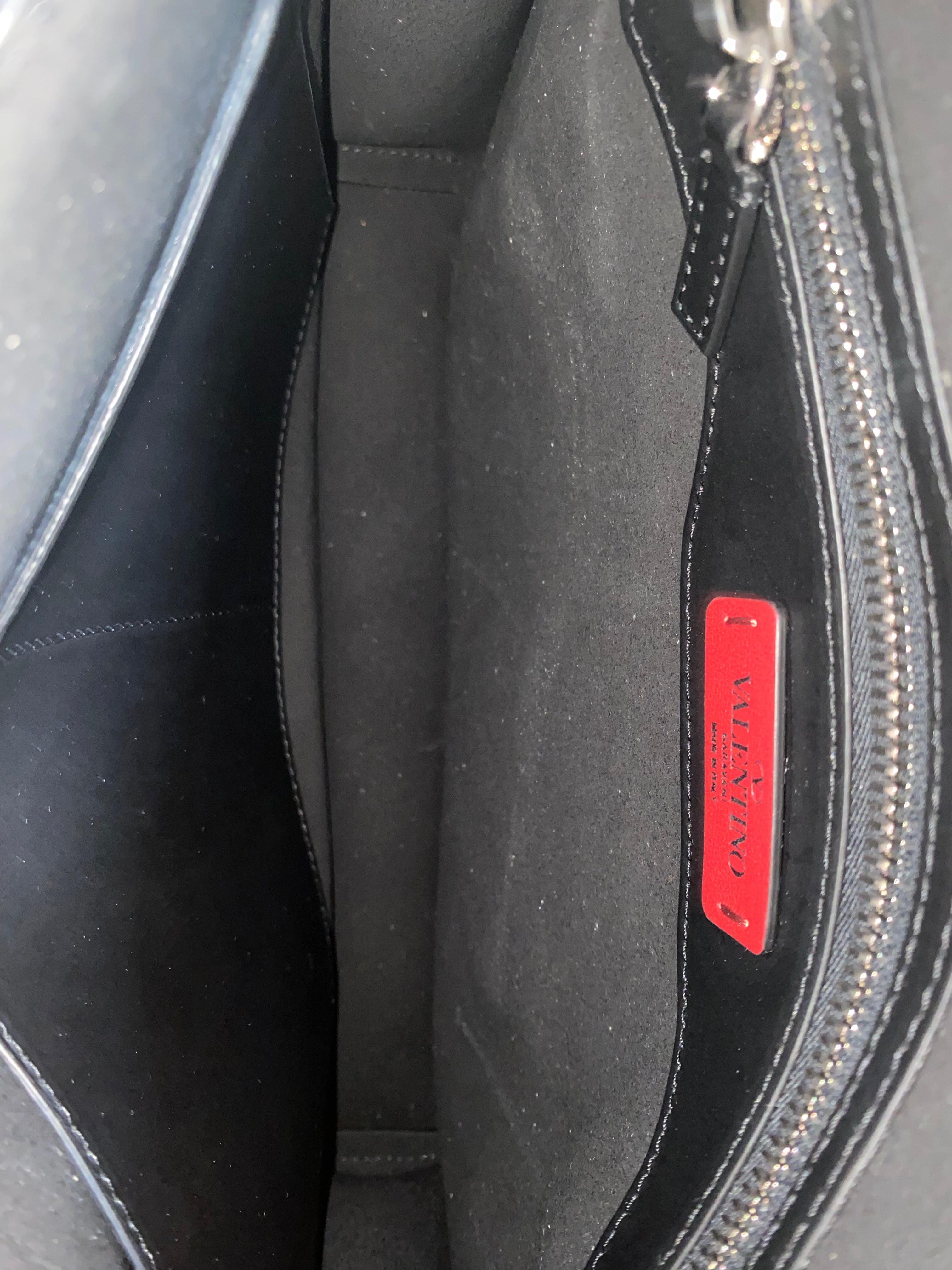 Valentino Black VLTN Logo Large Clutch-Clutch-Valentino-The Closet Egypt