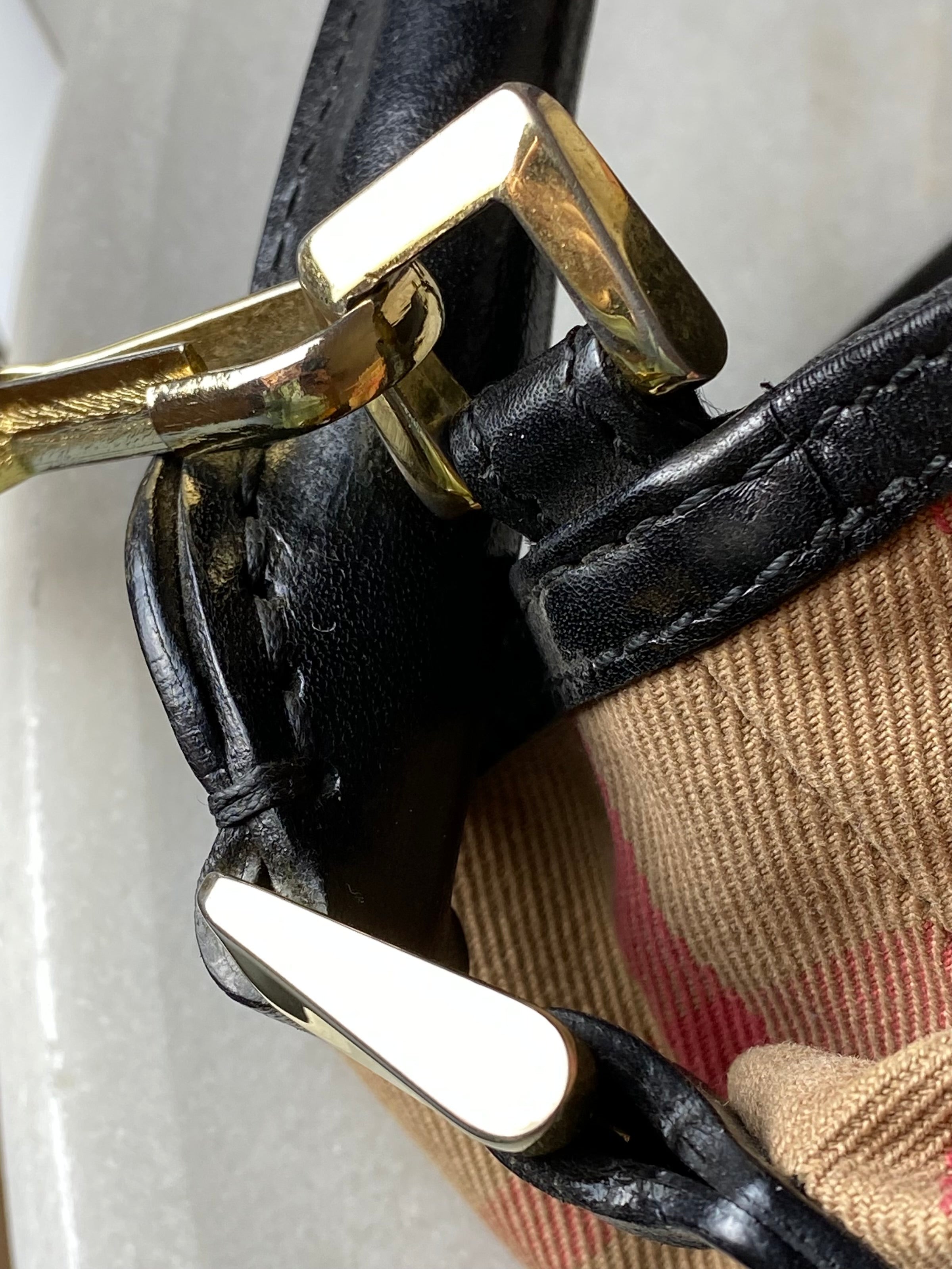Burberry Black Bridle House Check Tote Bag-handbag-Burberry-The Closet Egypt