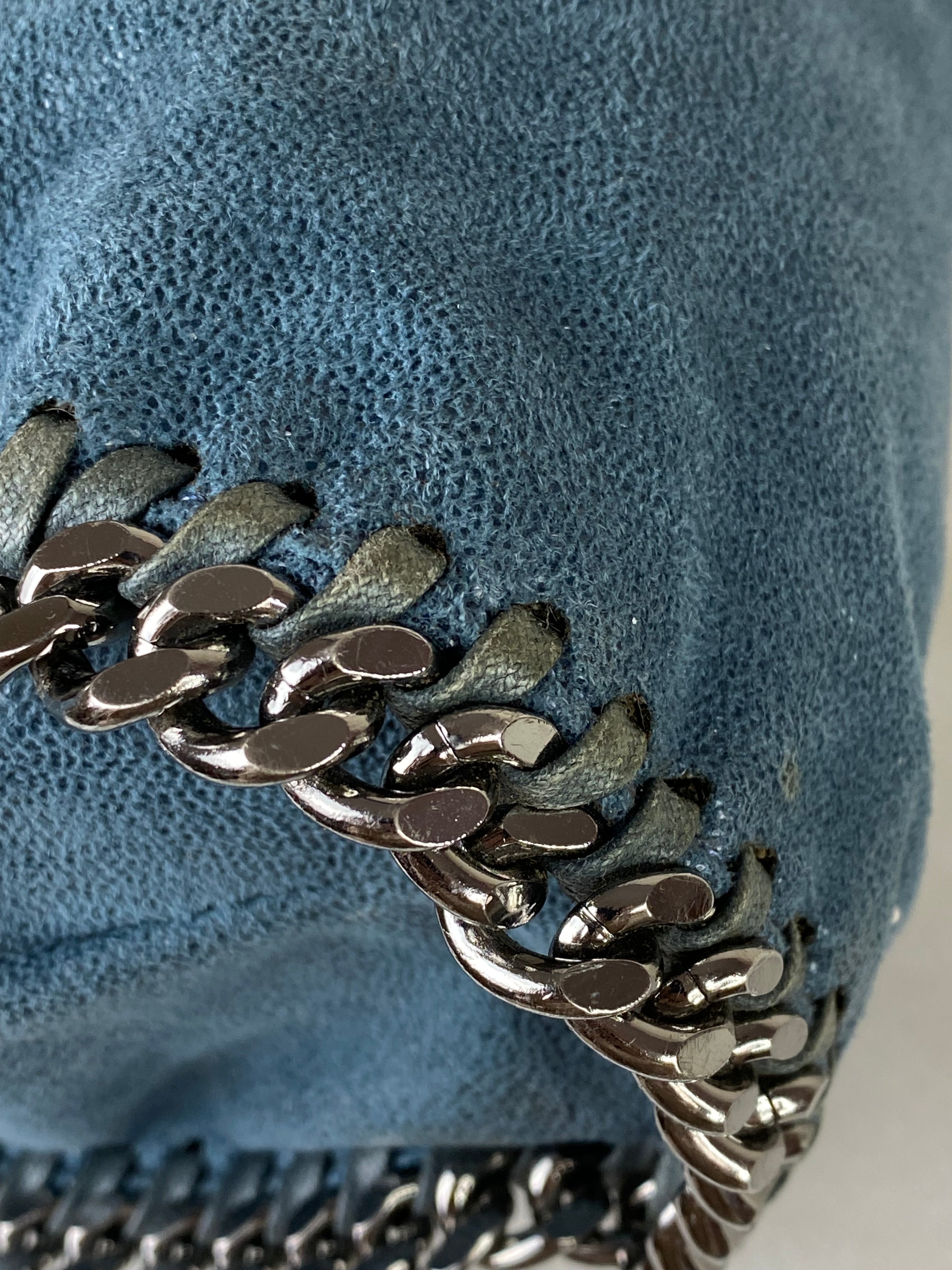 Stella Mccartney Blue Falabella Fold Over Tote Bag-handbag-Stella Mccartney-The Closet Egypt