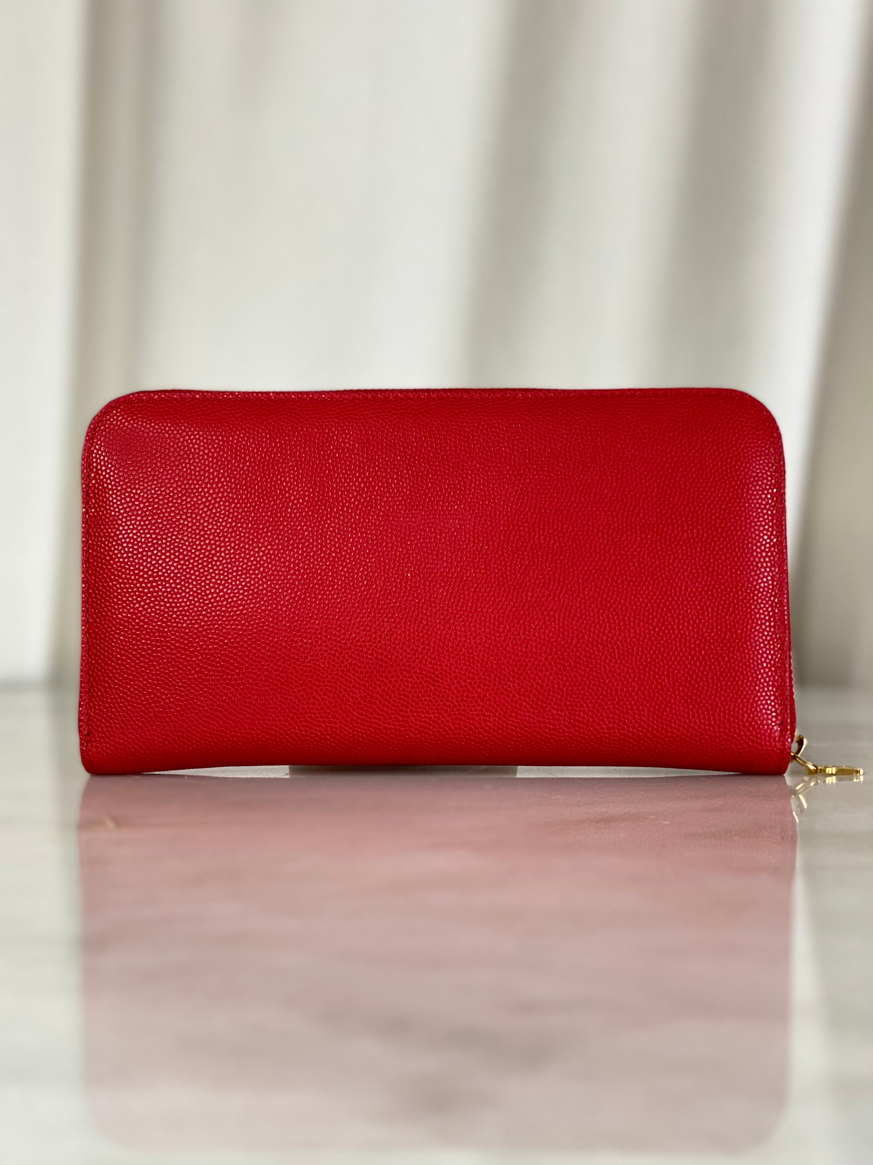 Burberry Red London TB Round Zip Long Wallet-wallet-Burberry-The Closet Egypt