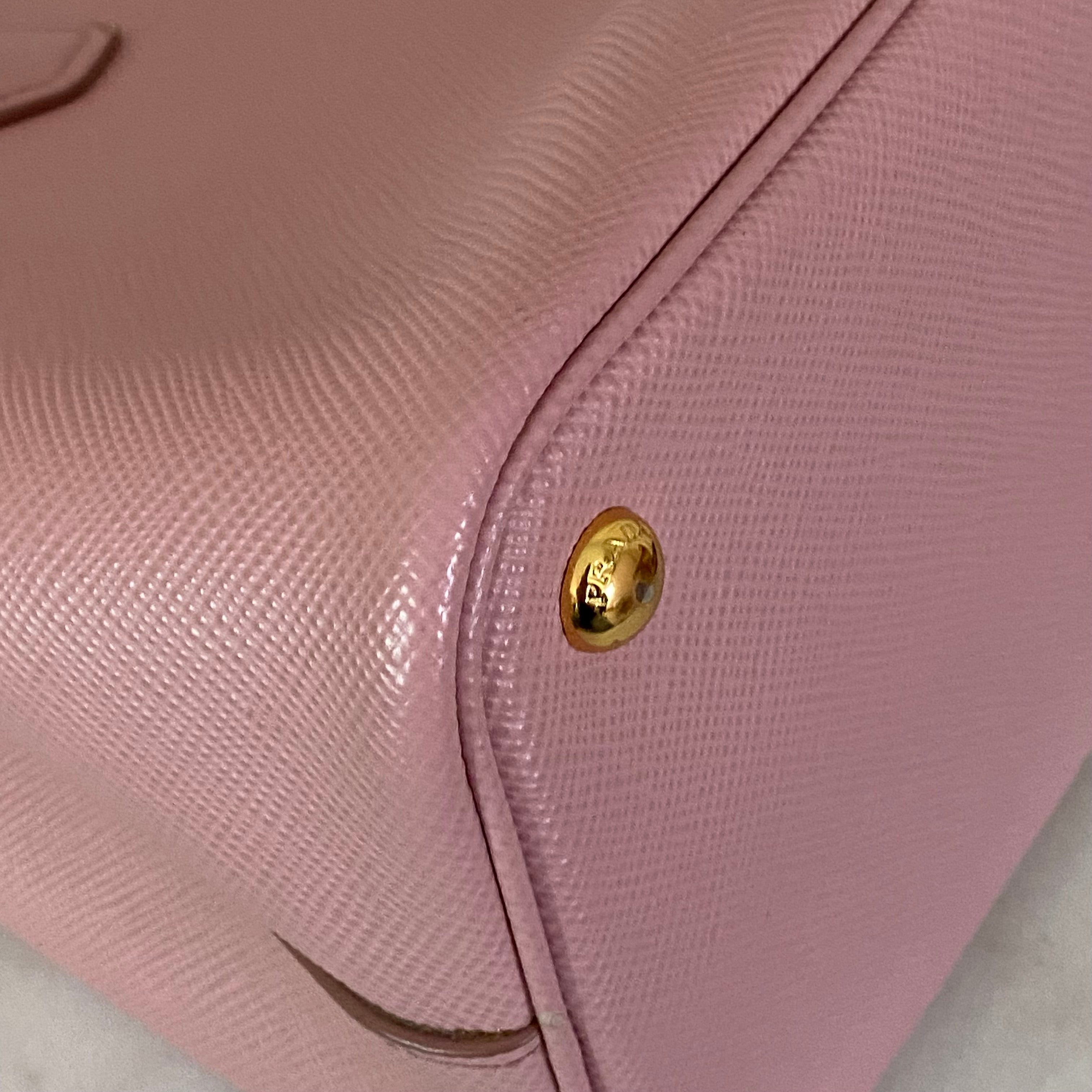 Prada Pink Medium Double Bag W/ Strap-handbag-Prada-The Closet Egypt