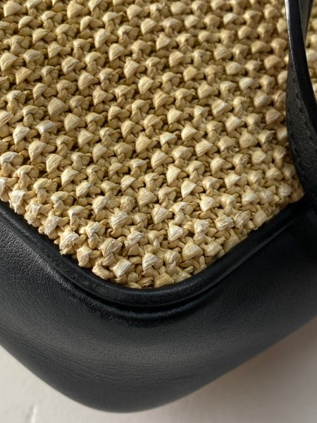 YSL Bicolor Raffia Lou Camera Bag-handbag-YSL-The Closet Egypt