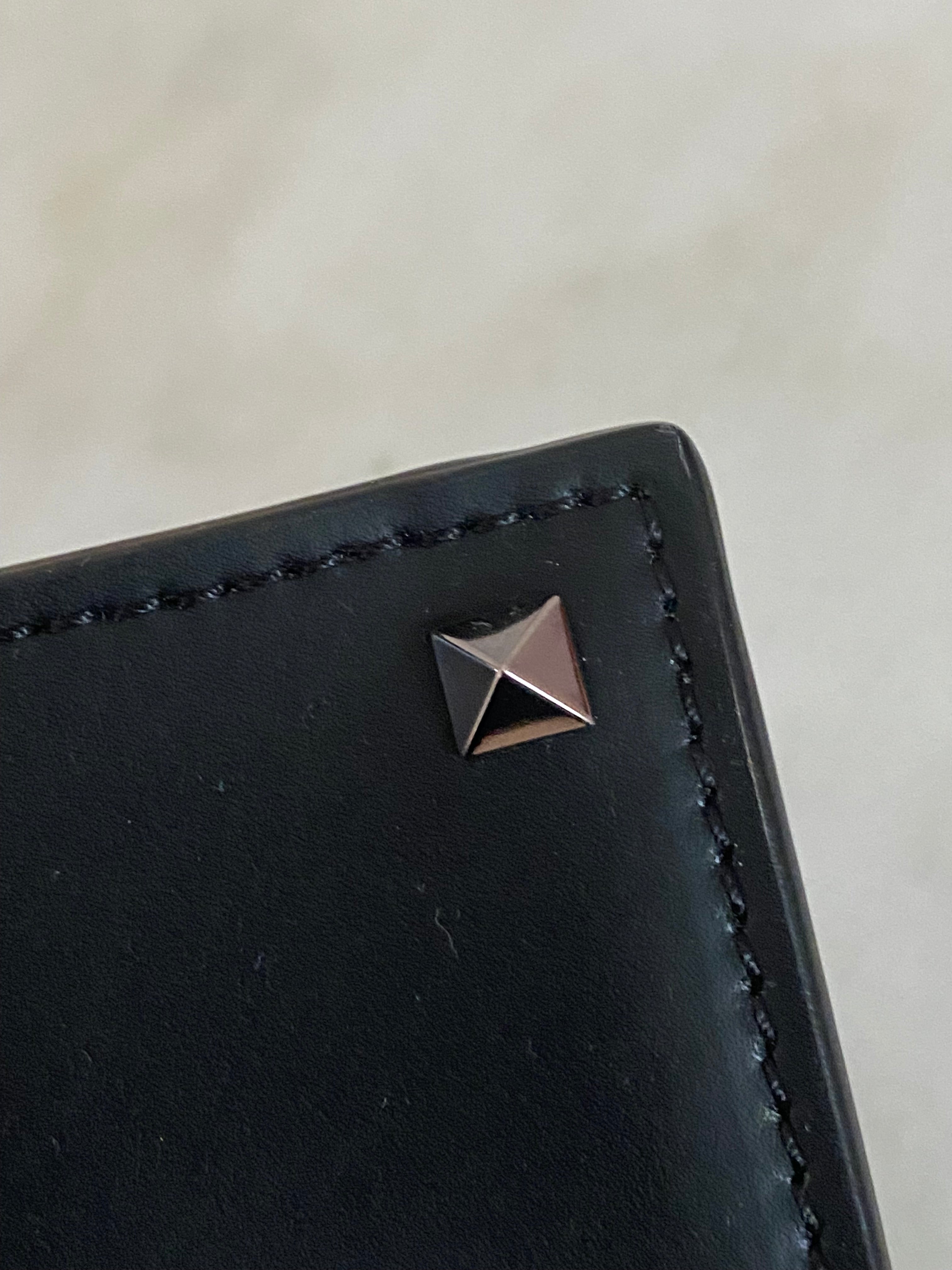 Valentino Black VLTN Logo Large Clutch-Clutch-Valentino-The Closet Egypt