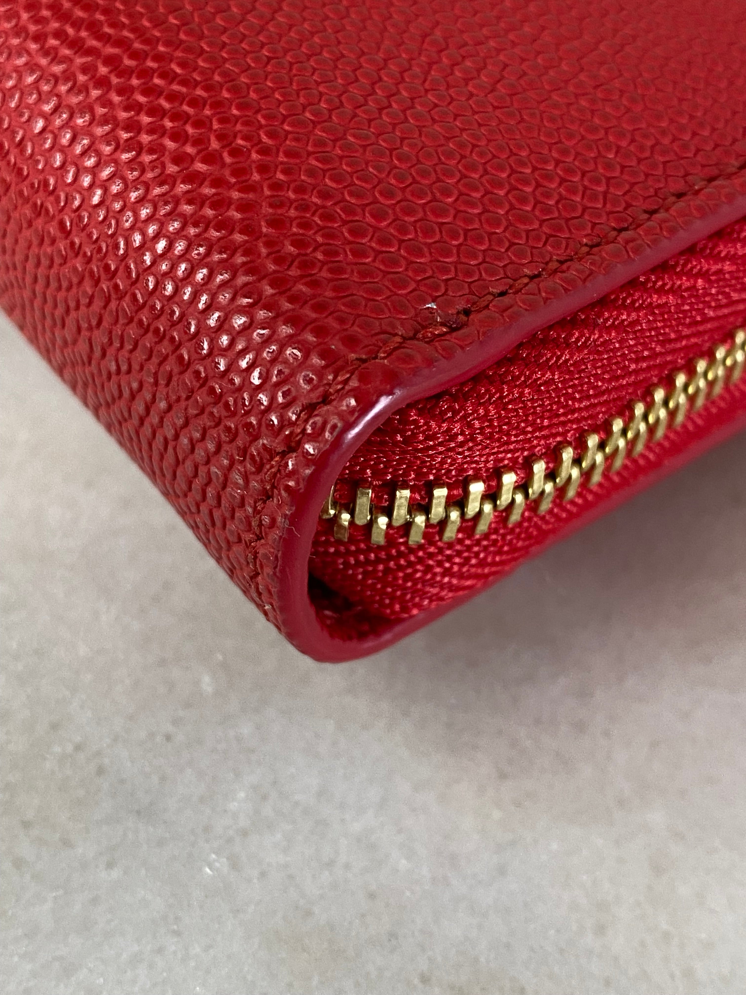 Burberry Red London TB Round Zip Long Wallet-wallet-Burberry-The Closet Egypt