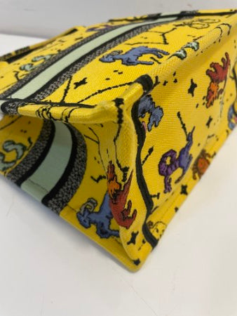 Christian Dior Yellow Embroidery Pixel Zodiac Small Book Bag-handbag-Christian Dior-The Closet Egypt