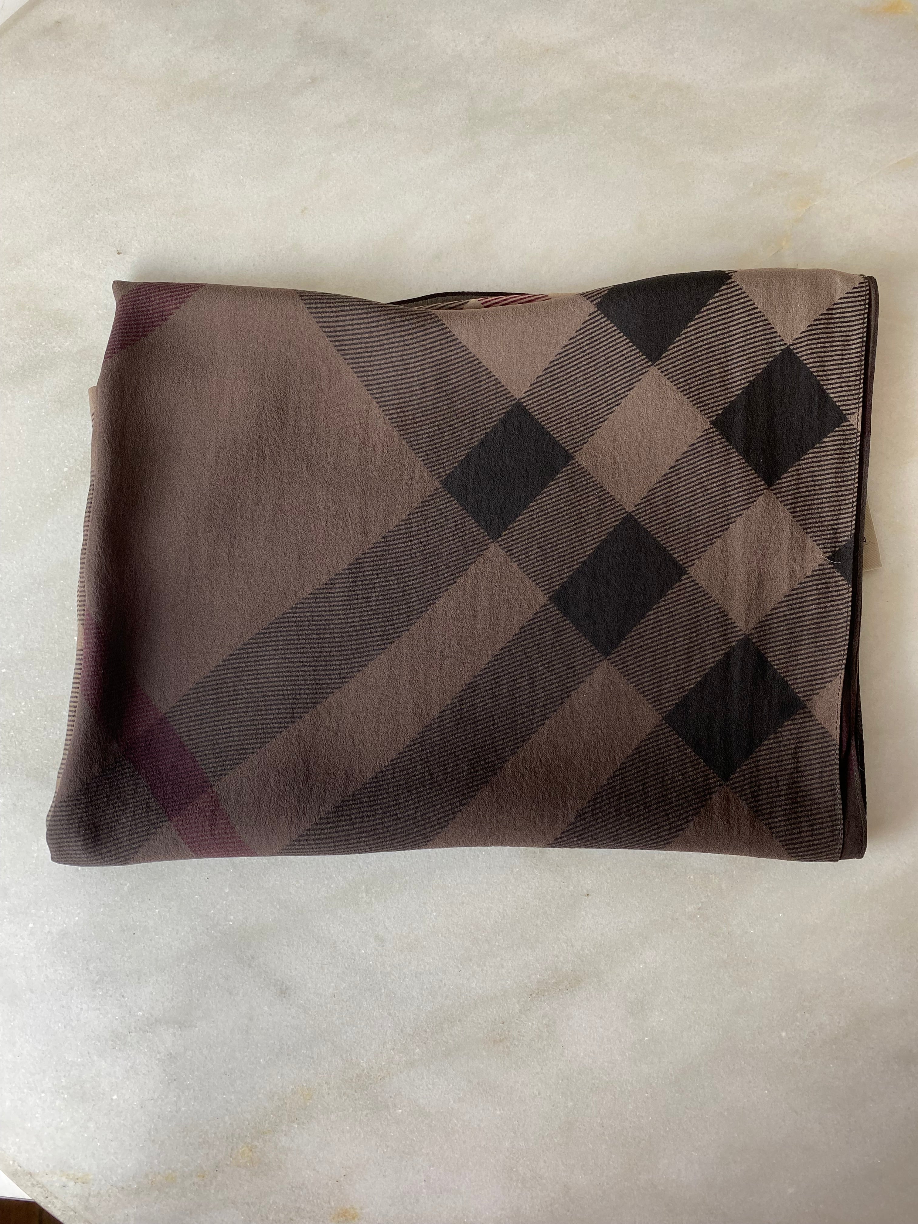 Burberry Beat Check Brown Scarf-Scarf-Burberry-The Closet Egypt