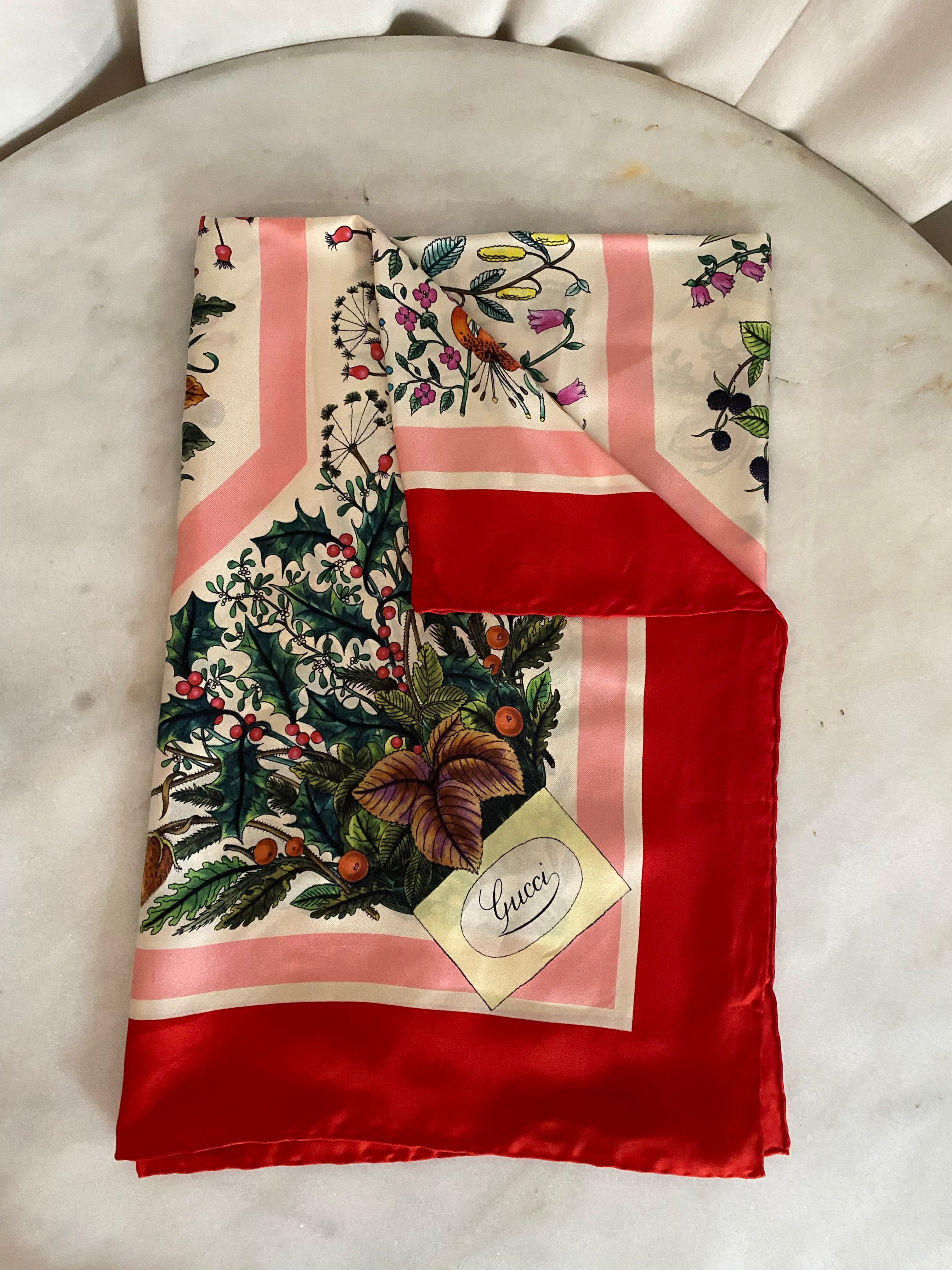 Gucci Bicolor Silk Scarf-Scarf-Gucci-The Closet Egypt