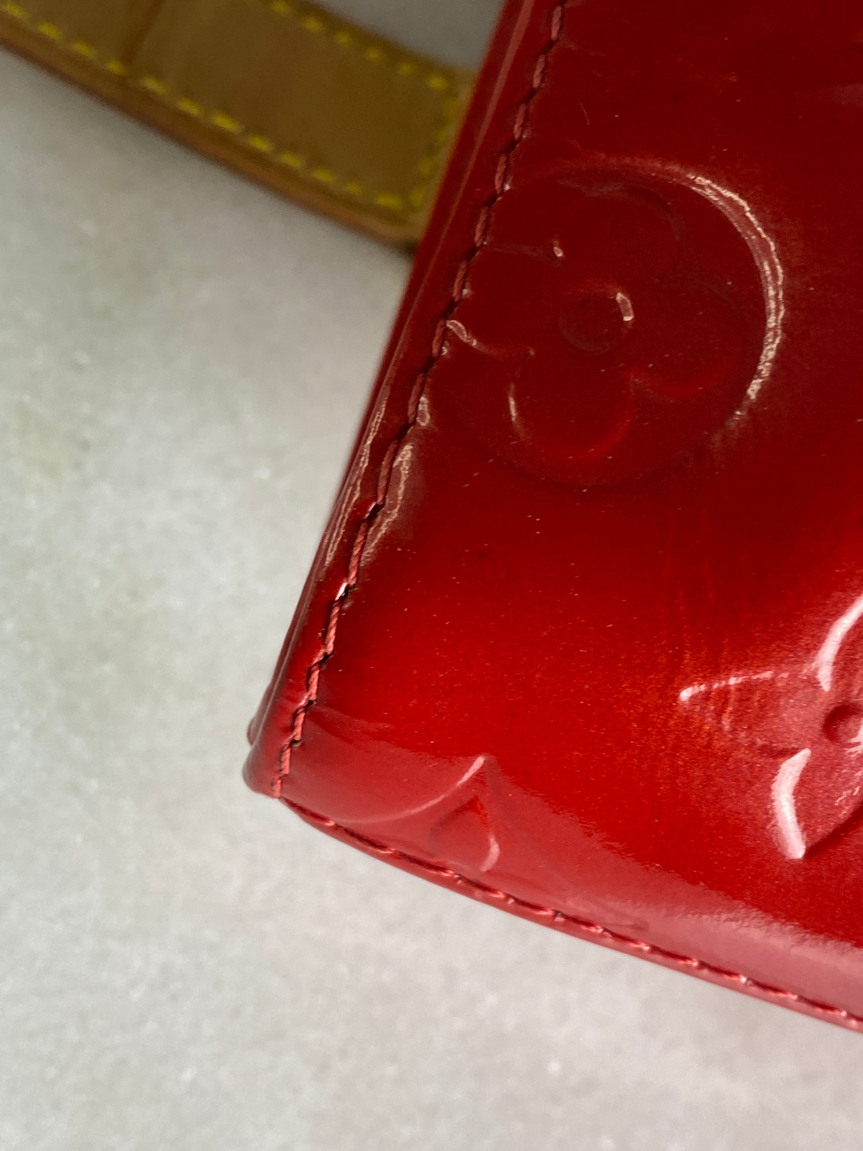 Louis Vuitton Red Monogram Vernis Houston Tote Bag