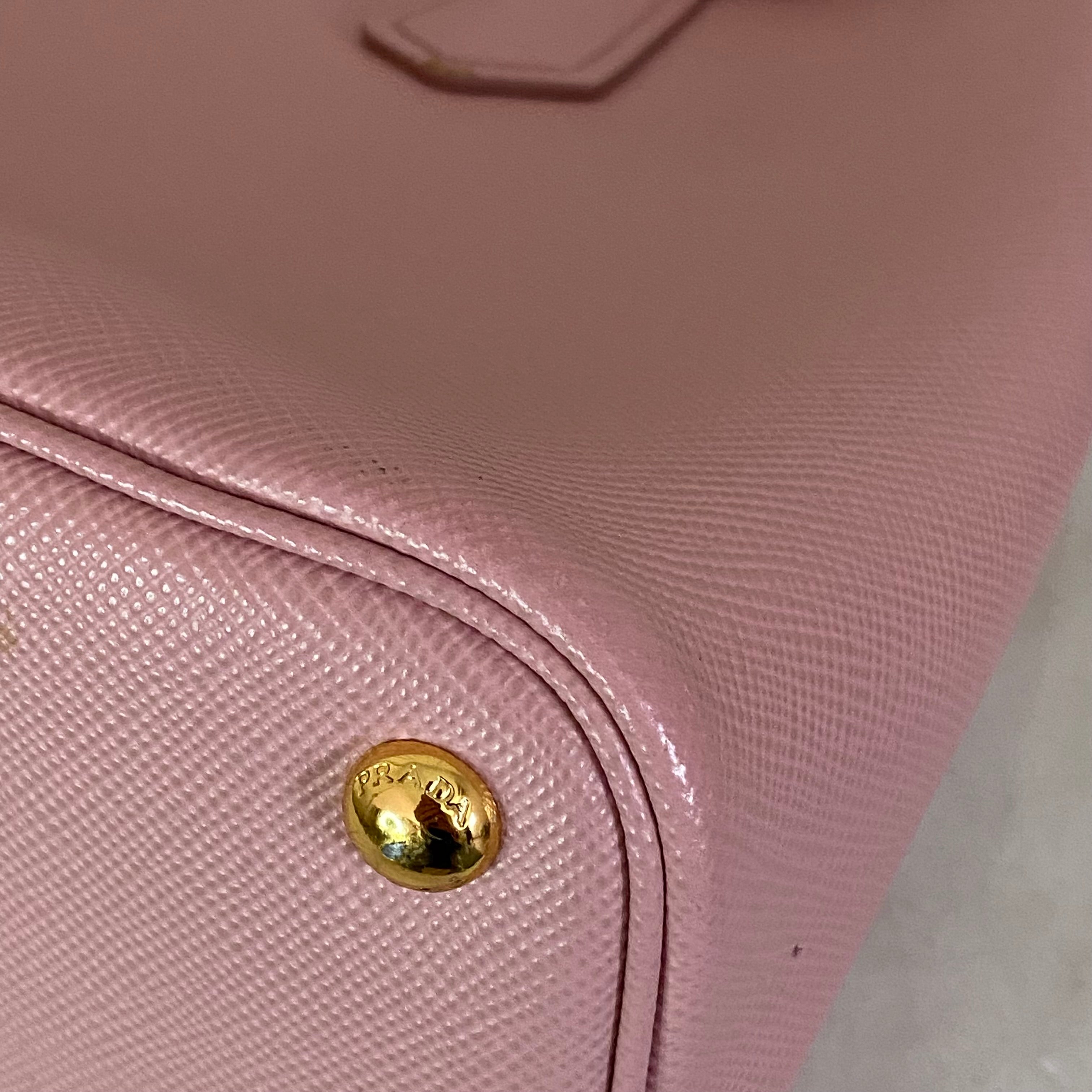 Prada Pink Medium Double Bag W/ Strap-handbag-Prada-The Closet Egypt