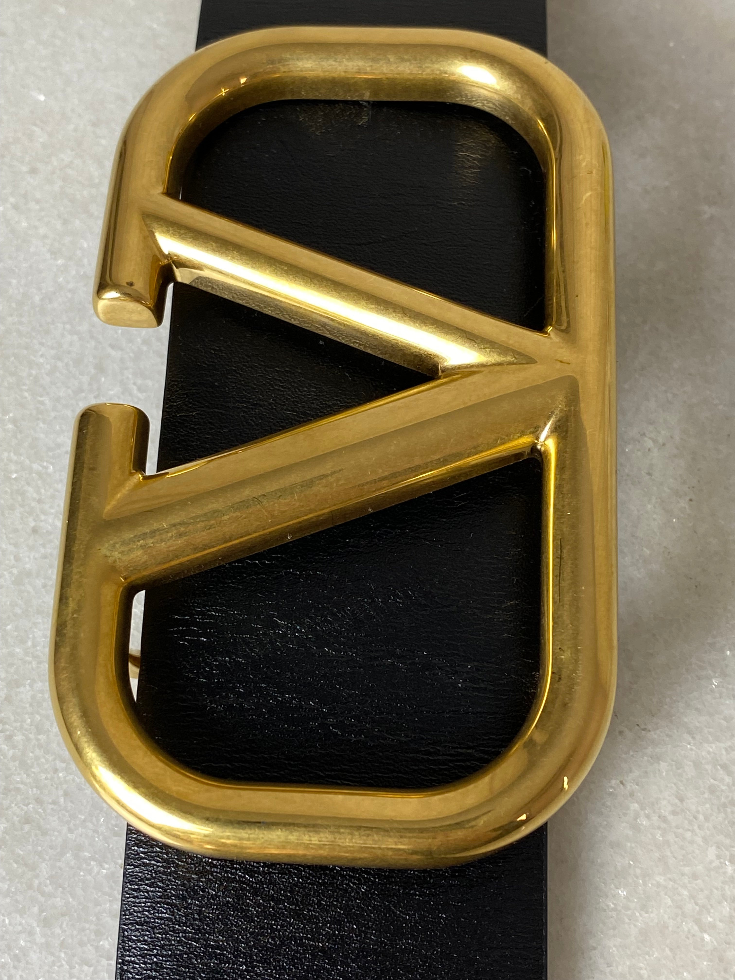 Valentino Black Belt 40-Belt-Valentino-The Closet Egypt