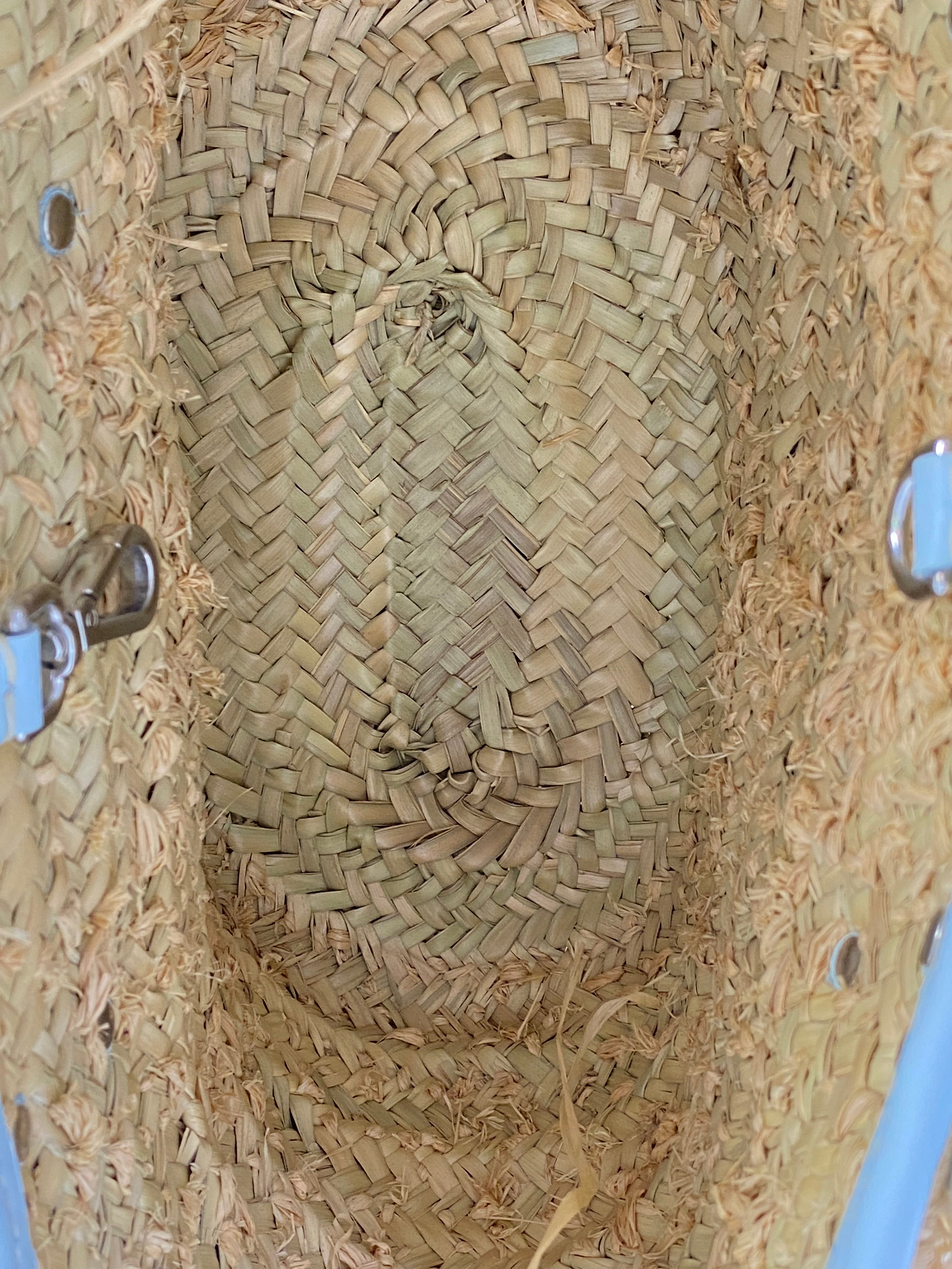 Jacquemus Light Blue Le Panier Soli Raffia Shopping Bag-handbag-Jacquemus-The Closet Egypt